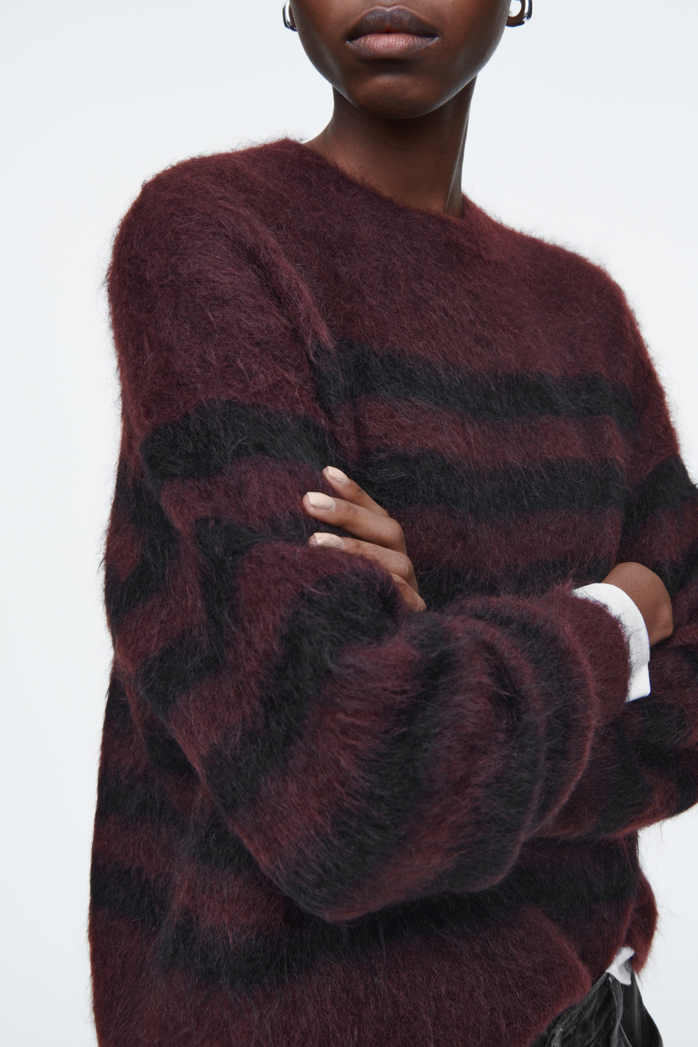 トップス MOHAIR CREW NECK SWEATER (TYPE-2) L Pulcykp Autumn Women's Mohair Sweater Lazy Korean Style Pink