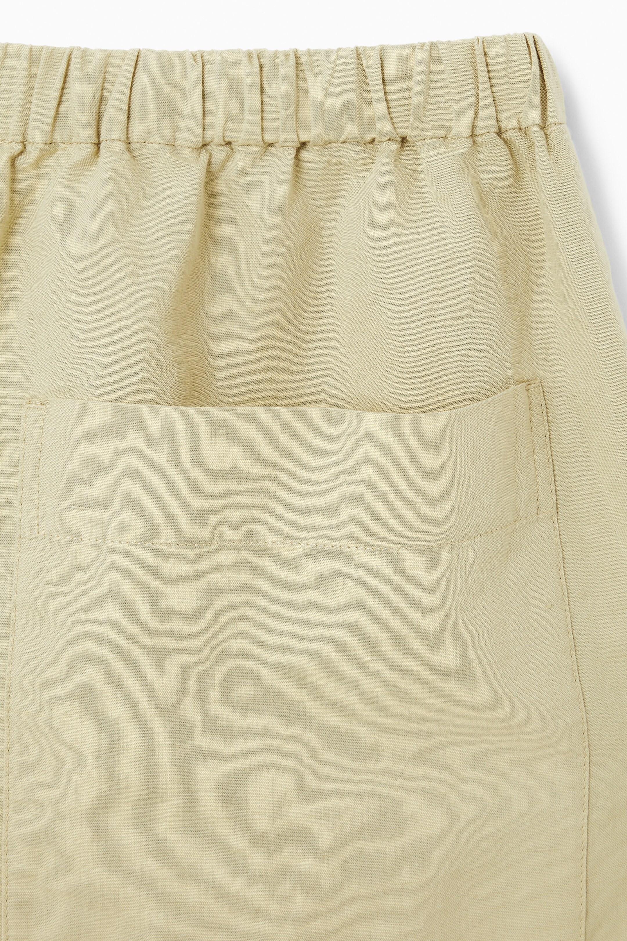 Ingrandisci l'immagine: WIDE-LEG LINEN DRAWSTRING TROUSERS - WASHED KHAKI - DONNA | H&M CH 2