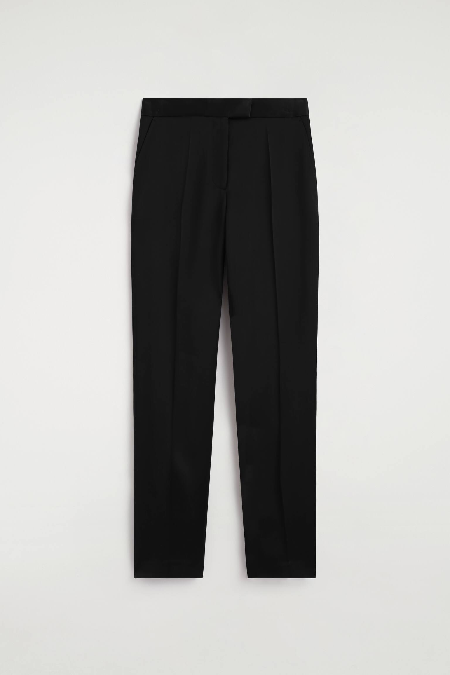 PANTALONI SARTORIALI IN RASO A GAMBA DRITTA - NERO - 2