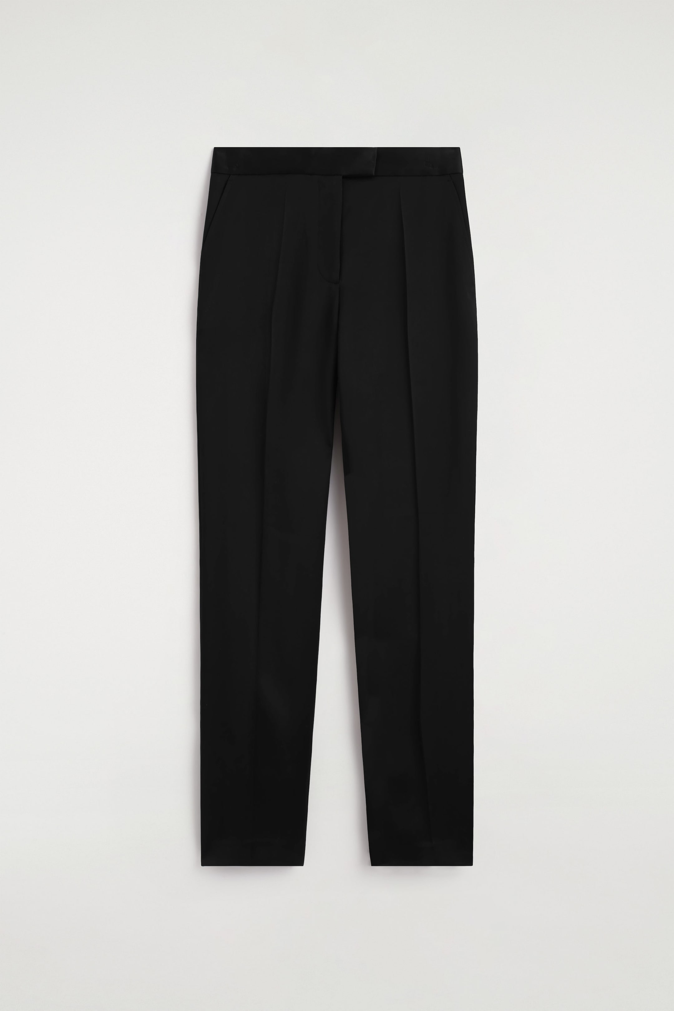 TAILORED SATIN STRAIGHT-LEG TROUSERS