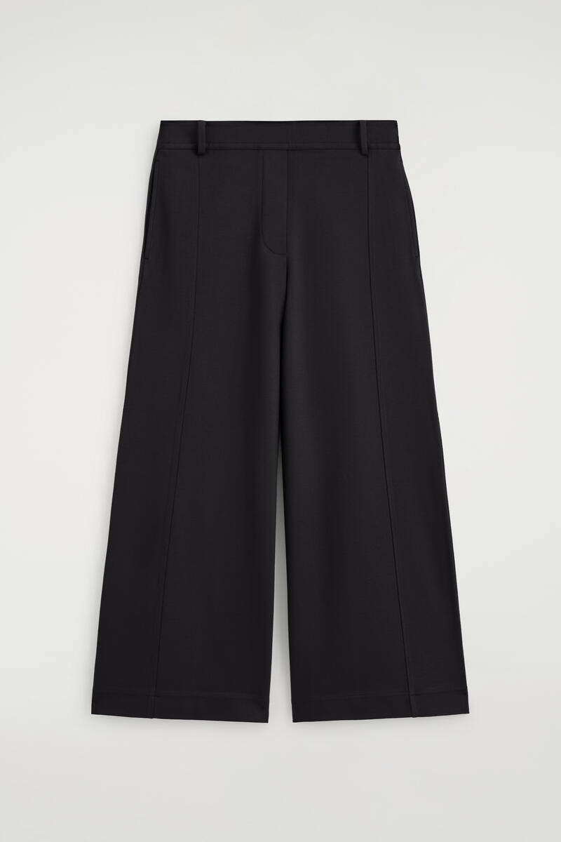 Twill-Jersey Straight-Leg Culottes