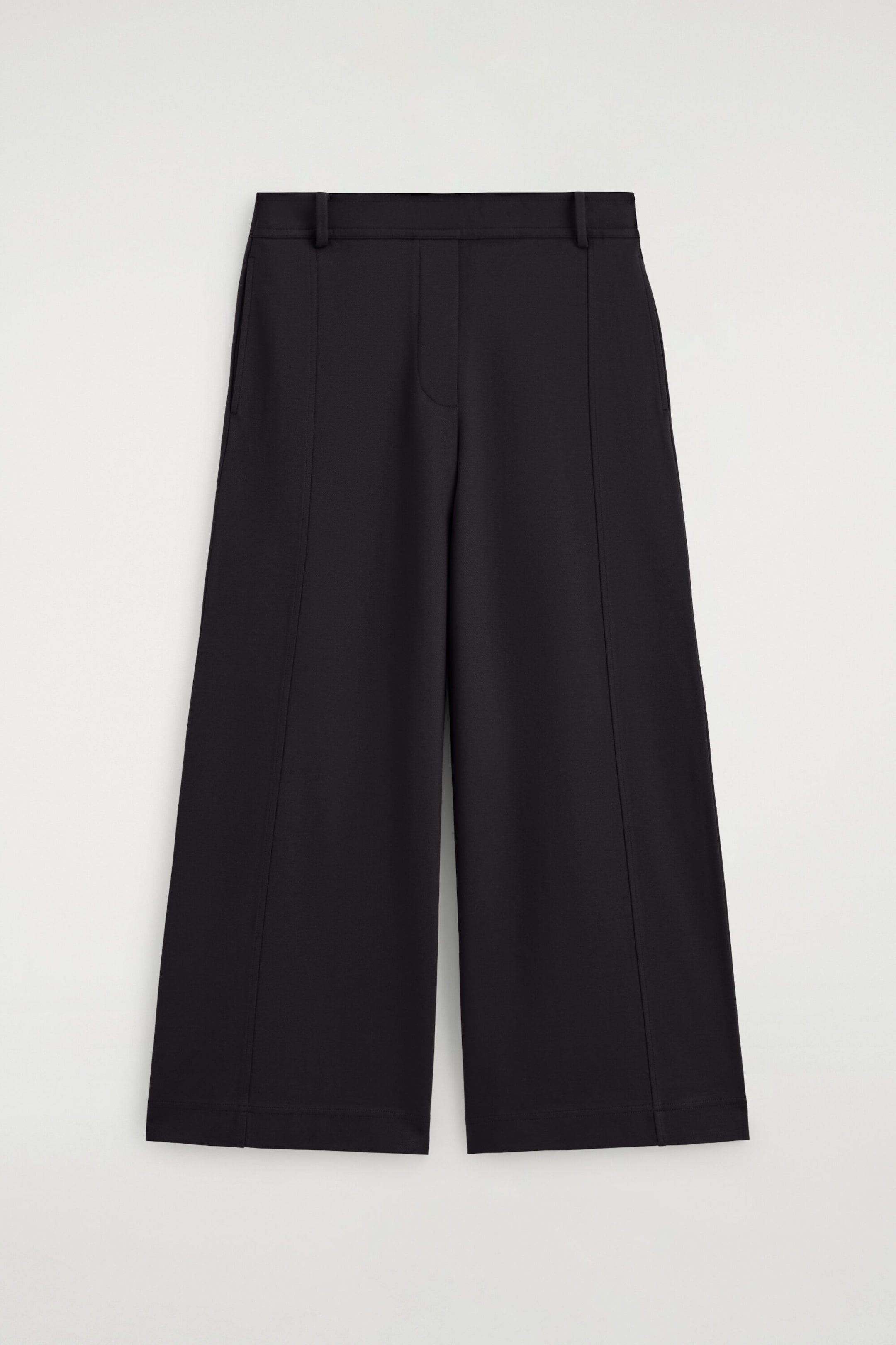 Culottes droites en jersey sergé