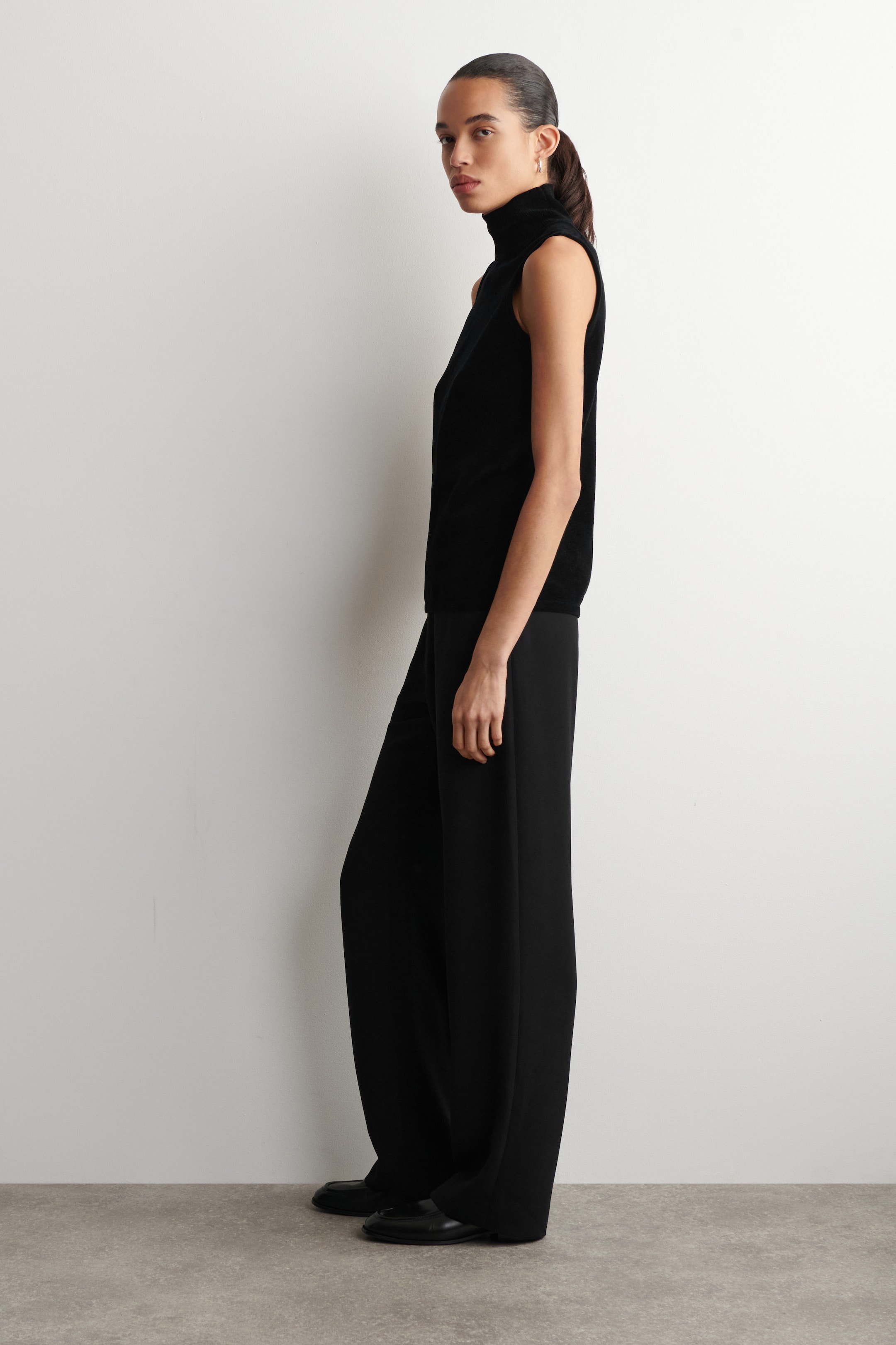 CHENILLE MOCK-NECK VEST