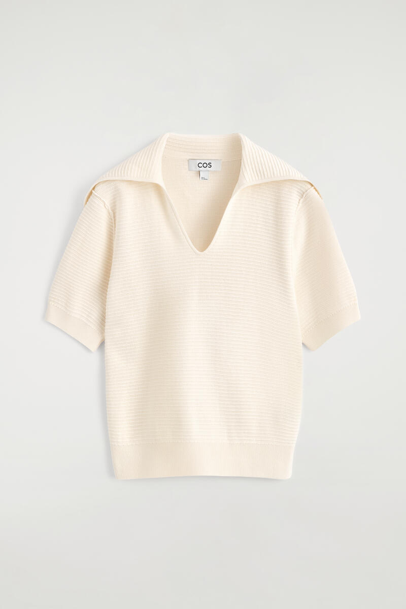 Sailor-Collar Knitted Top