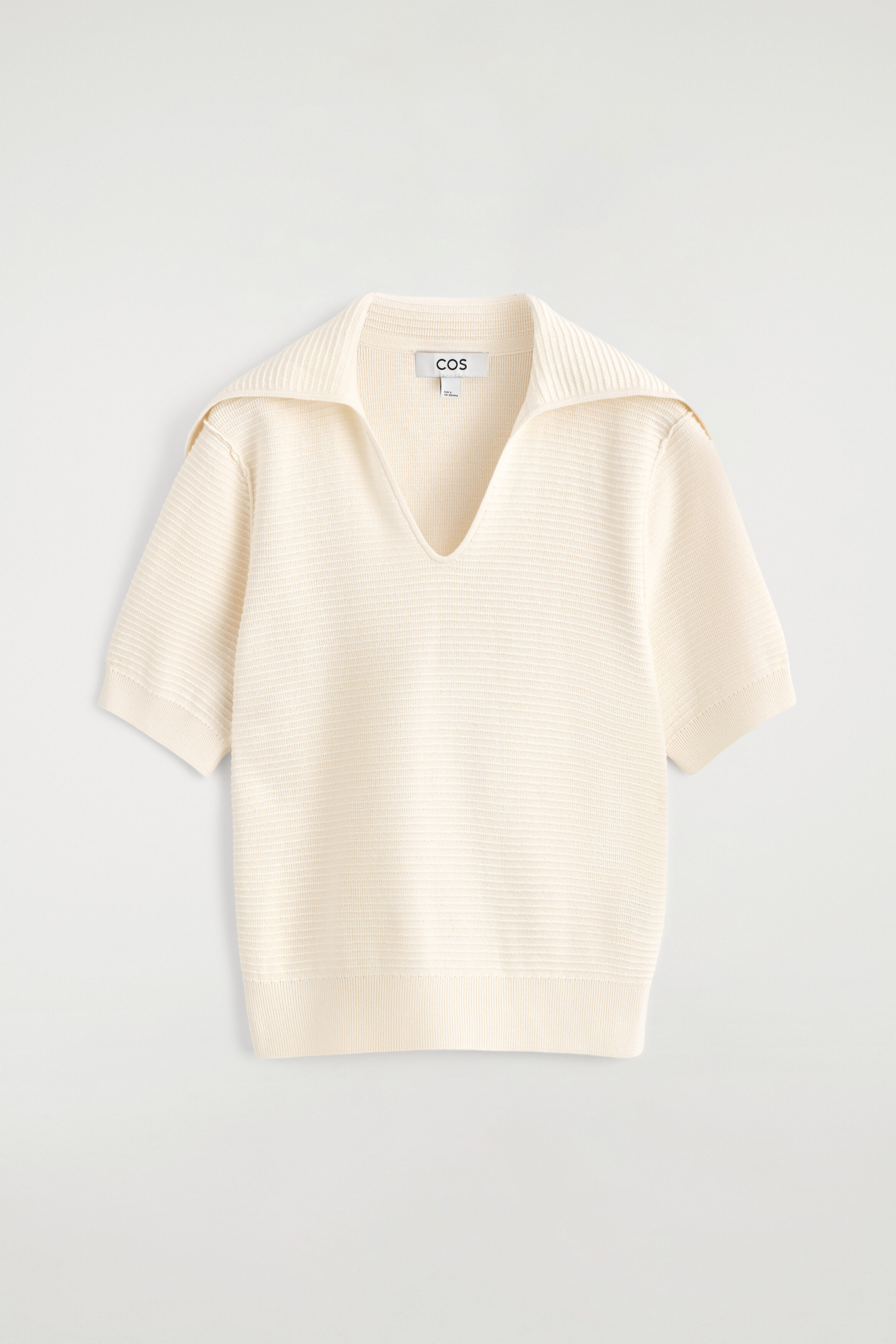 SAILOR-COLLAR KNITTED TOP - OFF-WHITE | COS US