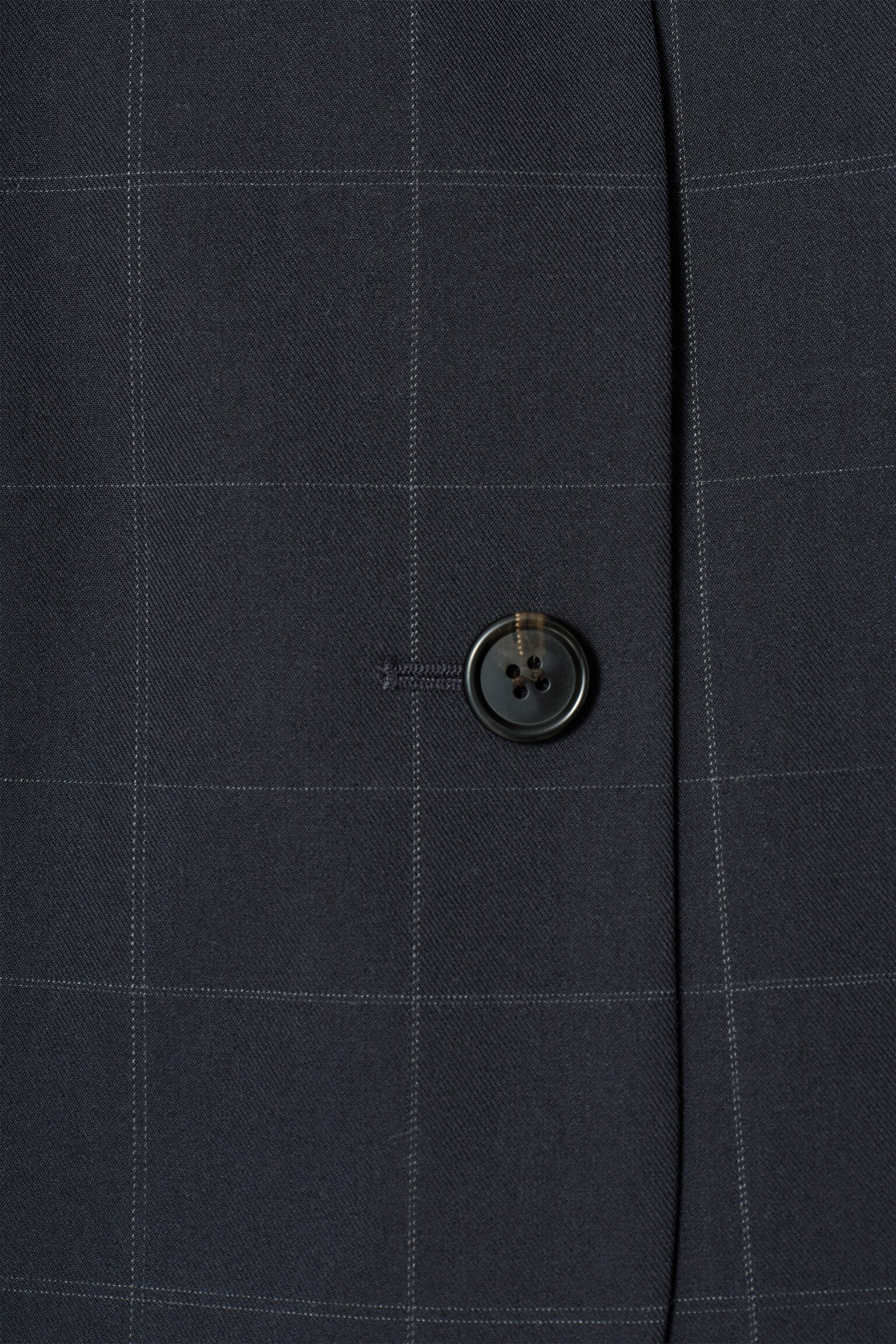 OVERSIZED WINDOWPANE-CHECK BLAZER - NAVY / CHECKED - 6