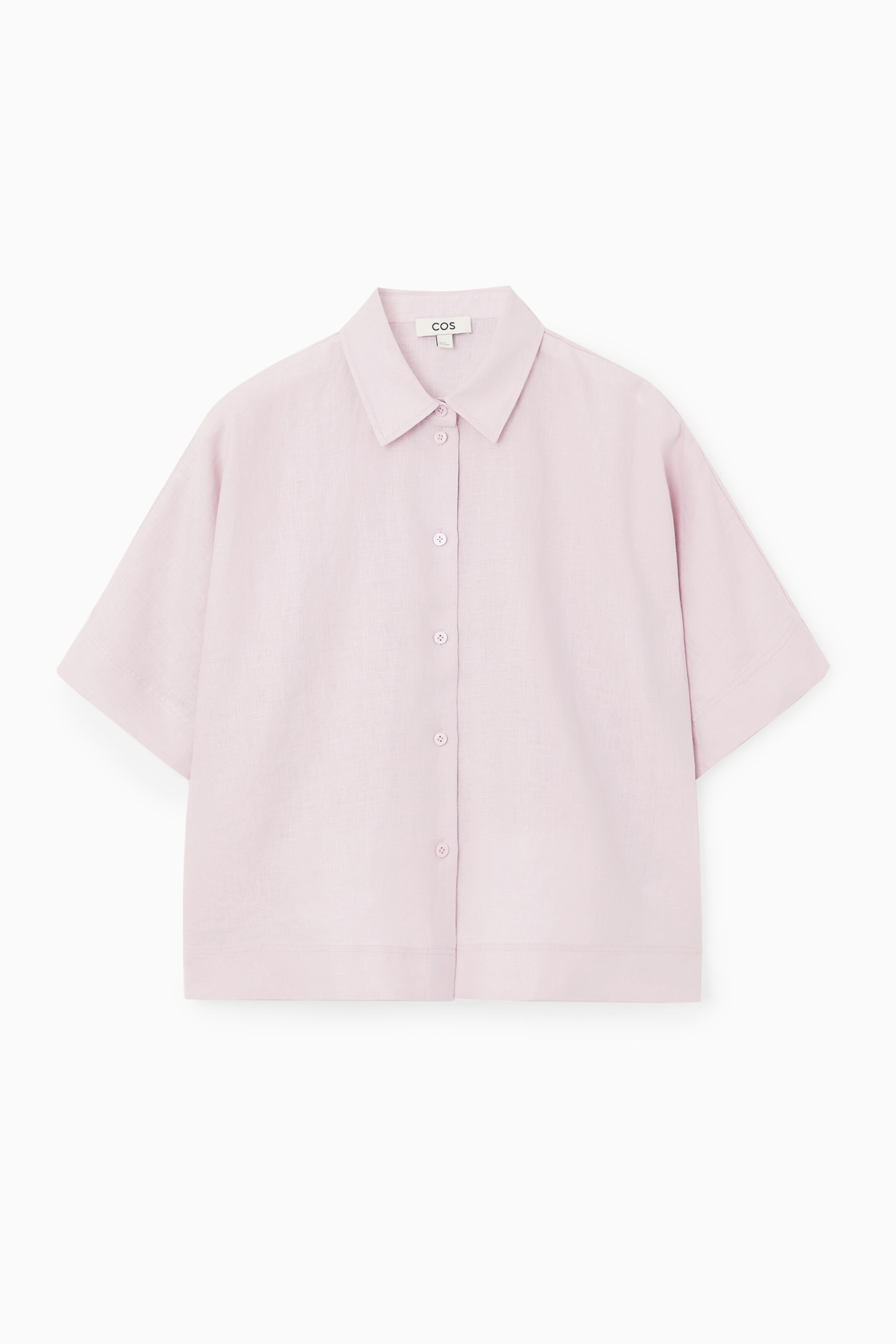 View larger image: SHORT-SLEEVED LINEN SHIRT - LILAC - Ladies | H&M GB 1