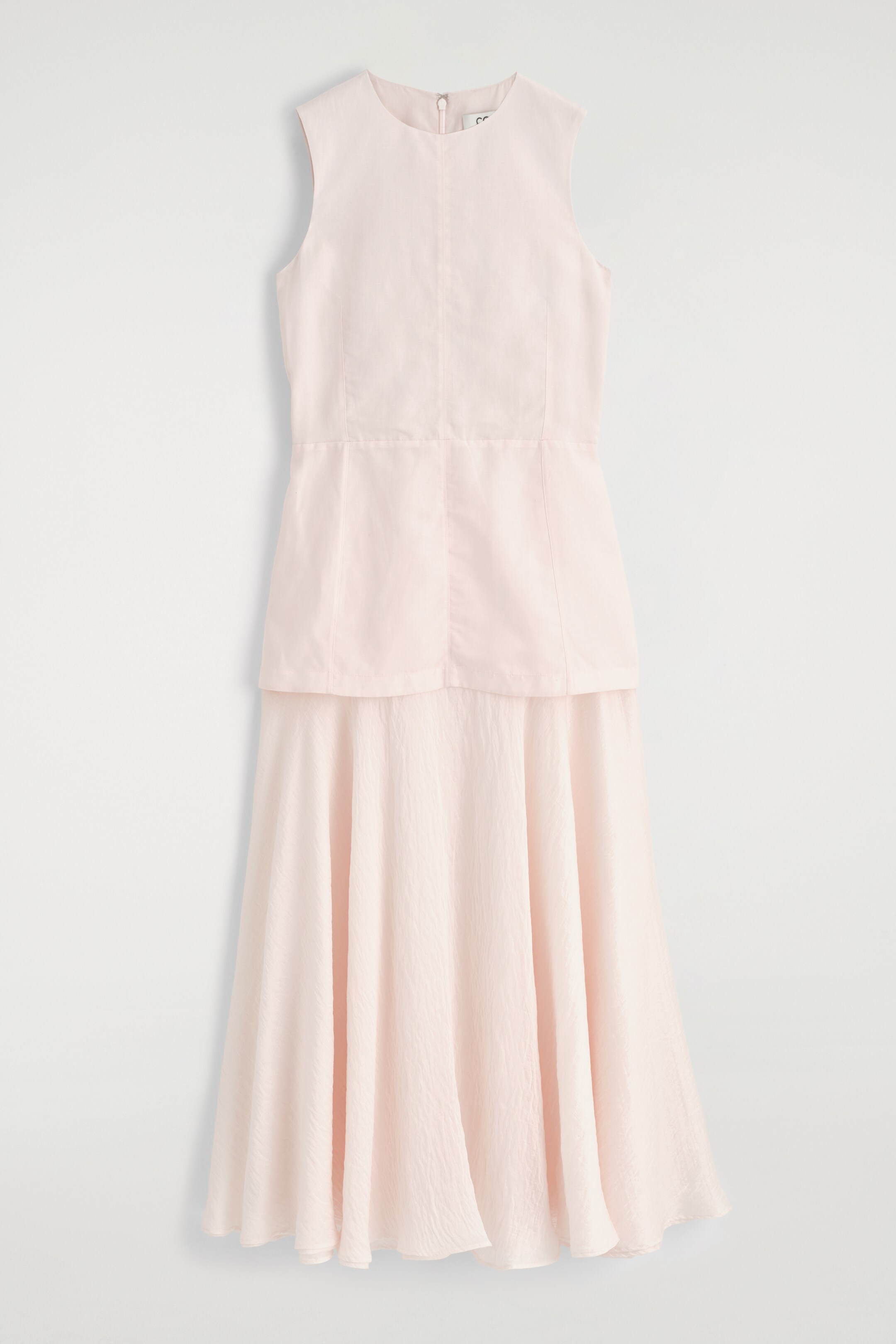 Grotere afbeelding bekijken: GELAAGDE PEPLUM MIDI JURK - LICHTROZE - DAMES | H&M BE 5