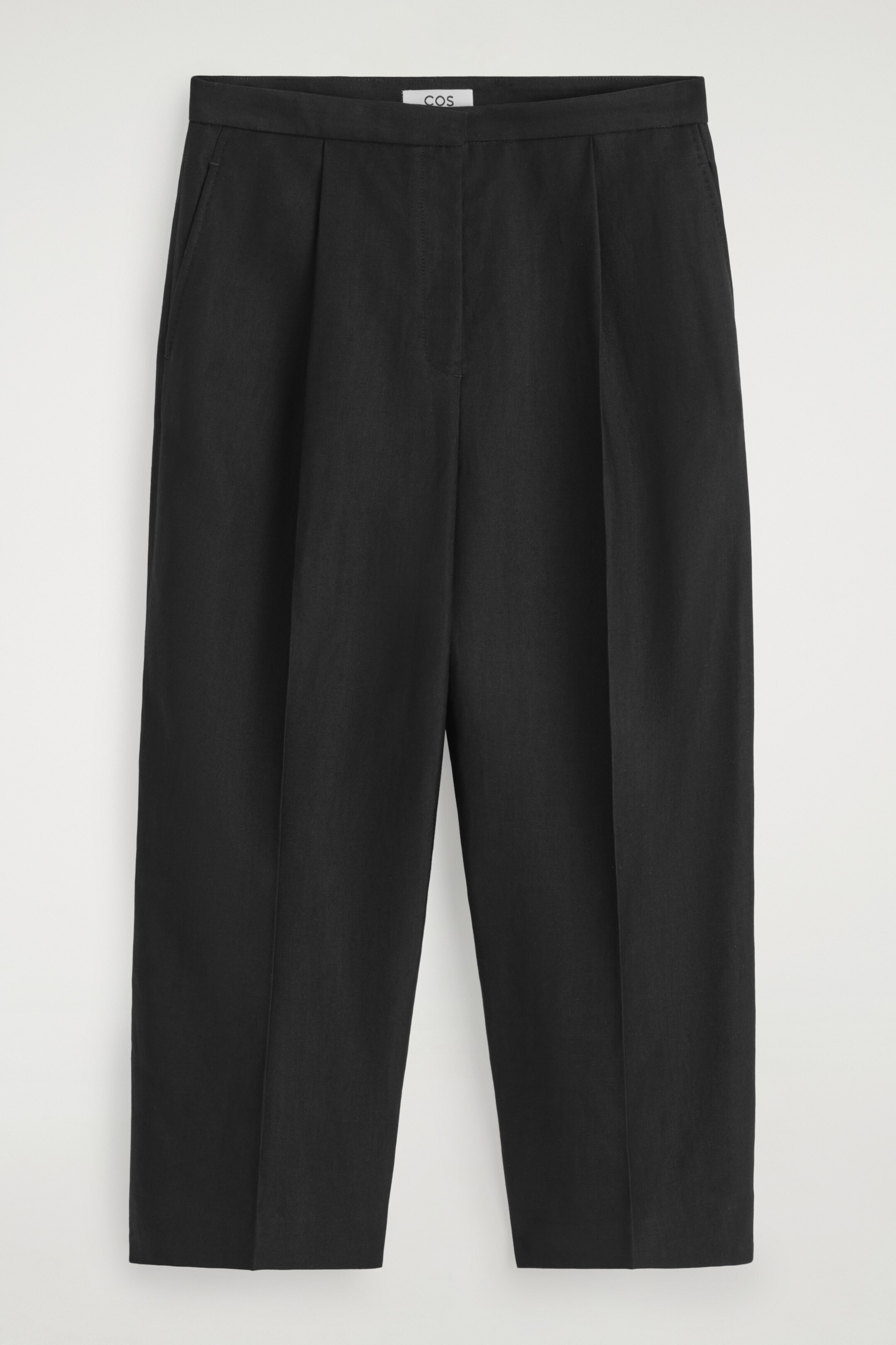 Vezi imaginea mai mare: Pantaloni scurți din amestec de in, croială dreaptă - NEGRU - FEMEI | H&M RO 5