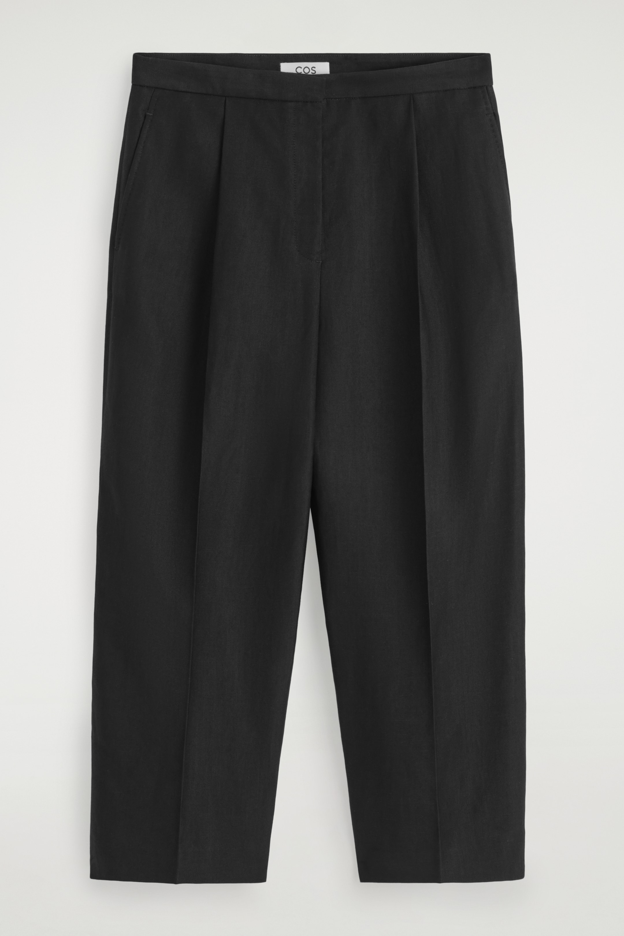 Agrandir l'image: PANTALON COURT DROIT EN LIN MÉLANGÉ - NOIR - FEMME | H&M FR 5