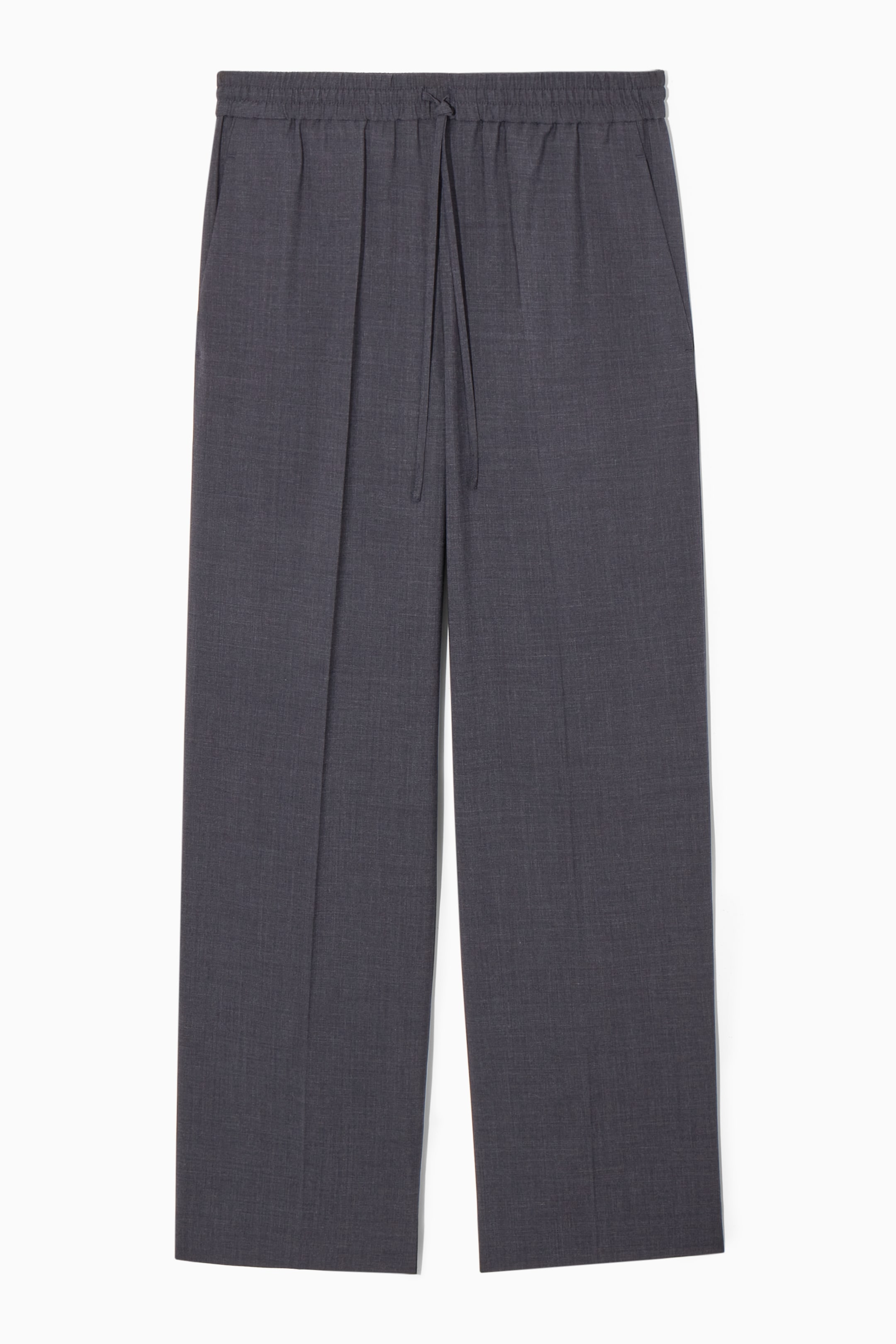 Agrandir l'image: PANTALON TAILLE AJUSTABLE LAINE - BLEU MARINE - FEMME | H&M CH 1