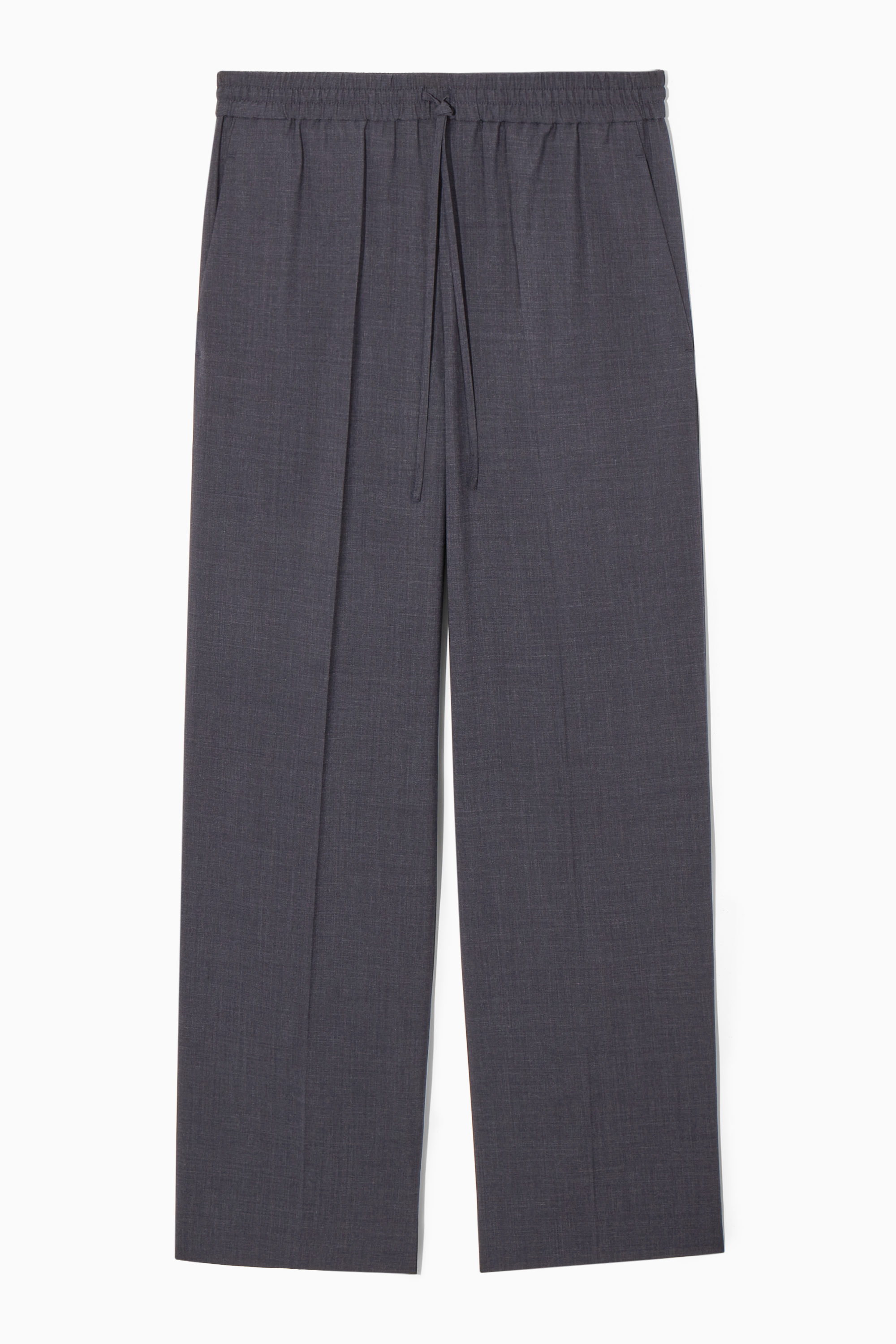 WOOL DRAWSTRING PANTS - NAVY | COS