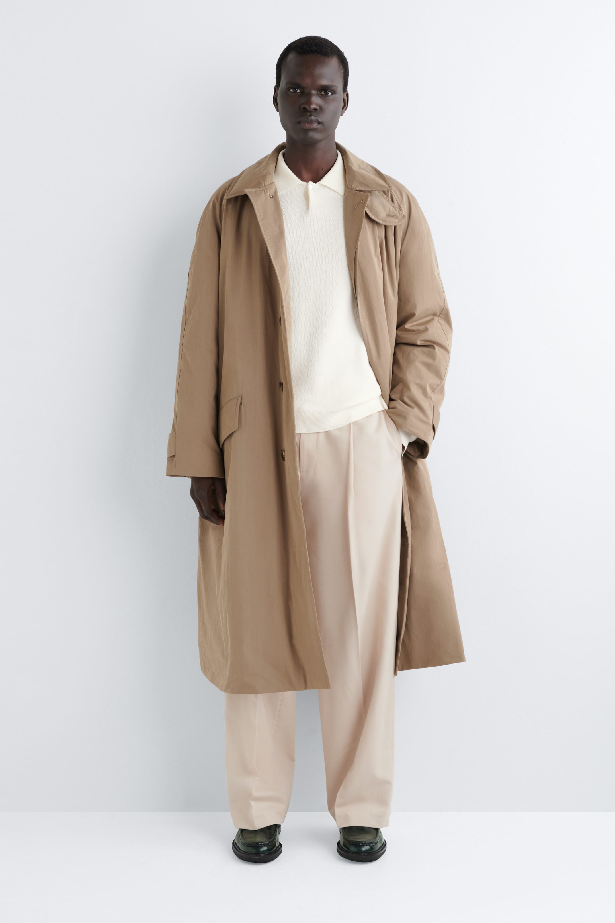 RUBBED-LEATHER LOAFERS