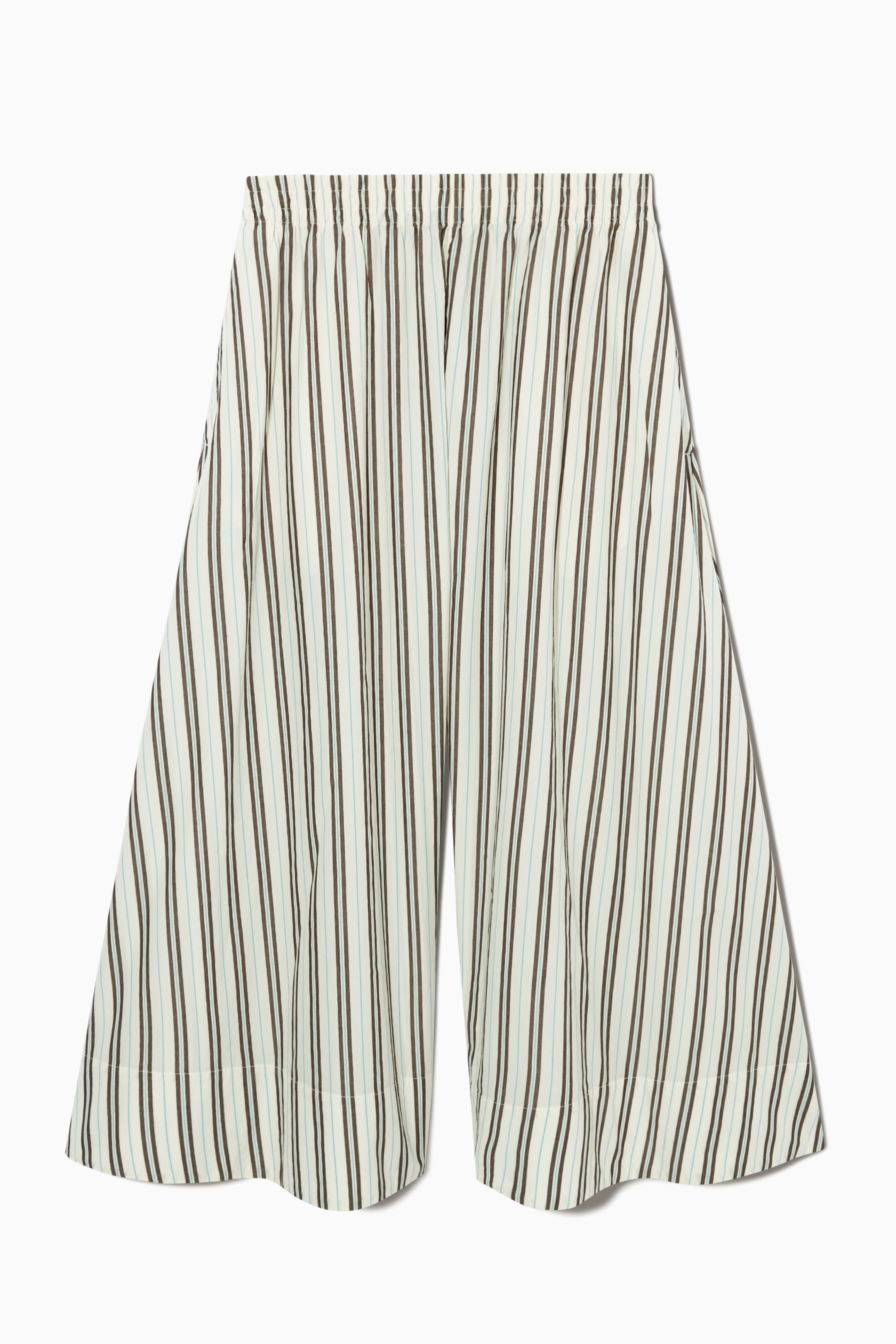 Größeres Bild anzeigen: GESTREIFTE HOSE MIT WEITEM BEIN - BEIGE - Ladies | H&M AT 1