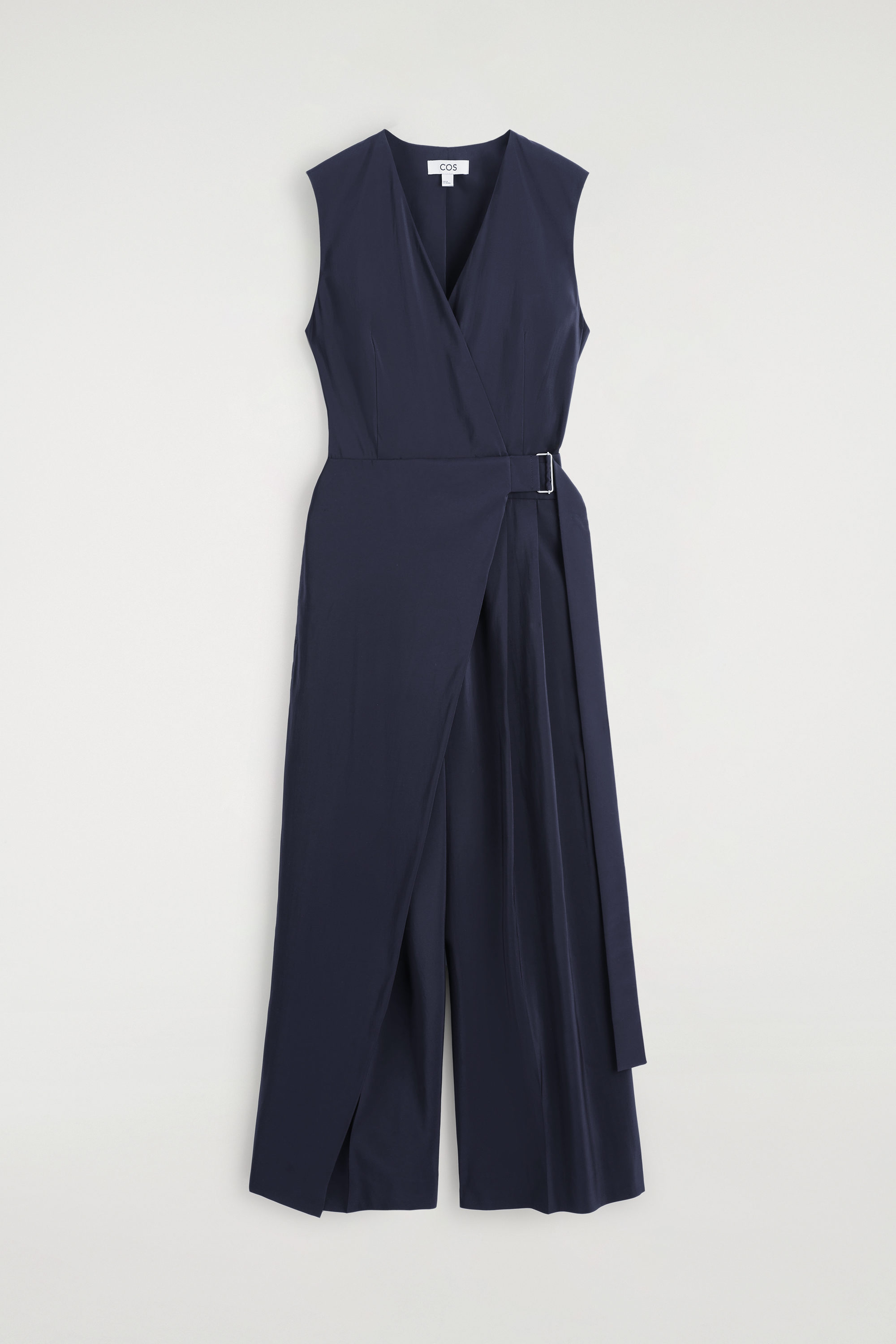 新品 COS コス ラップフロント LINEN JUMPSUIT ブラック 36 zz-1278228_09-090-1010016-1.
