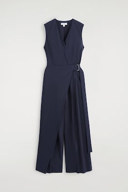 WRAP-FRONT JUMPSUIT — NAVY 2