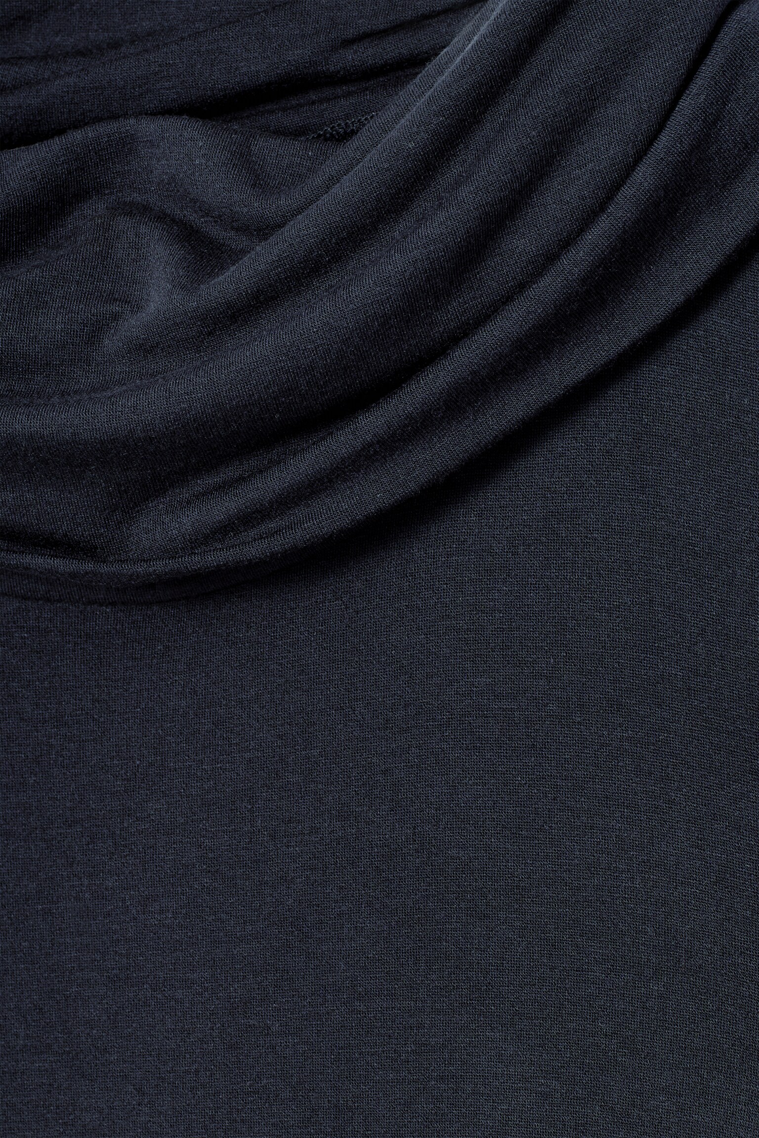 FUNNEL-NECK JERSEY TOP - DARK BLUE - 6