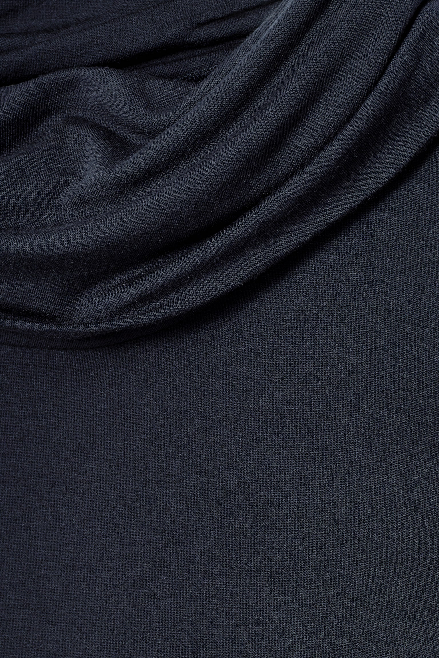 FUNNEL-NECK JERSEY TOP - DARK BLUE - 3