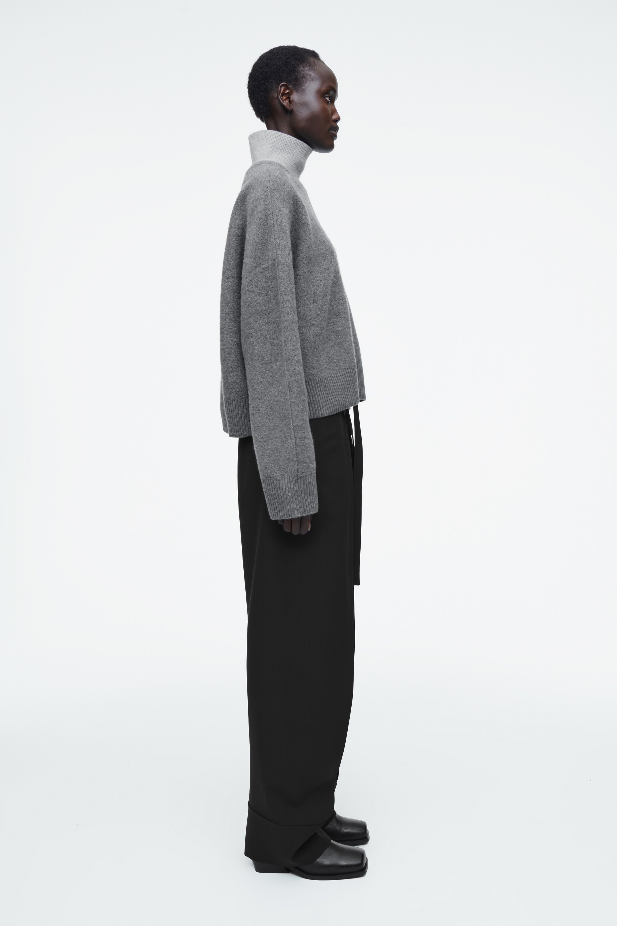 Agrandir l'image: PULL EFFET SUPERPOSÉ EN LAINE COLOUR-BLOCK - GRIS - FEMME | H&M FR 4