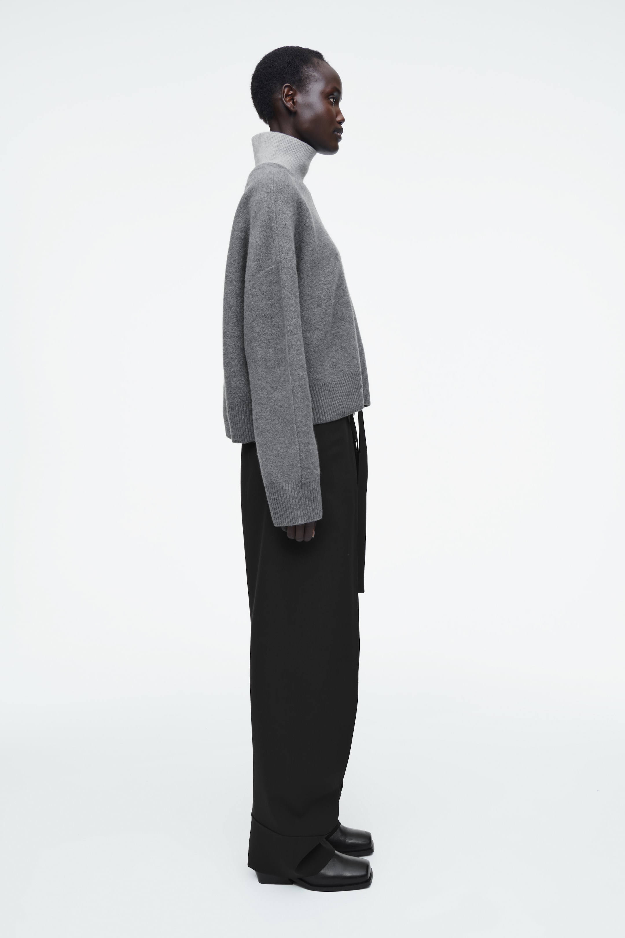 Agrandir l'image: PULL EFFET SUPERPOSÉ EN LAINE COLOUR-BLOCK - GRIS - FEMME | H&M BE 4