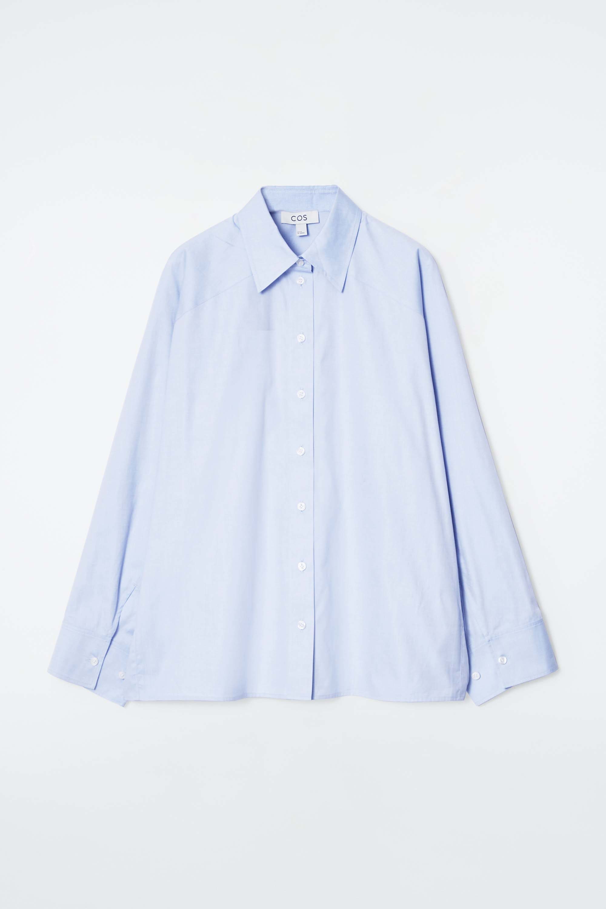 RELAXED DOUBLE-CUFF SHIRT - LIGHT BLUE | COS