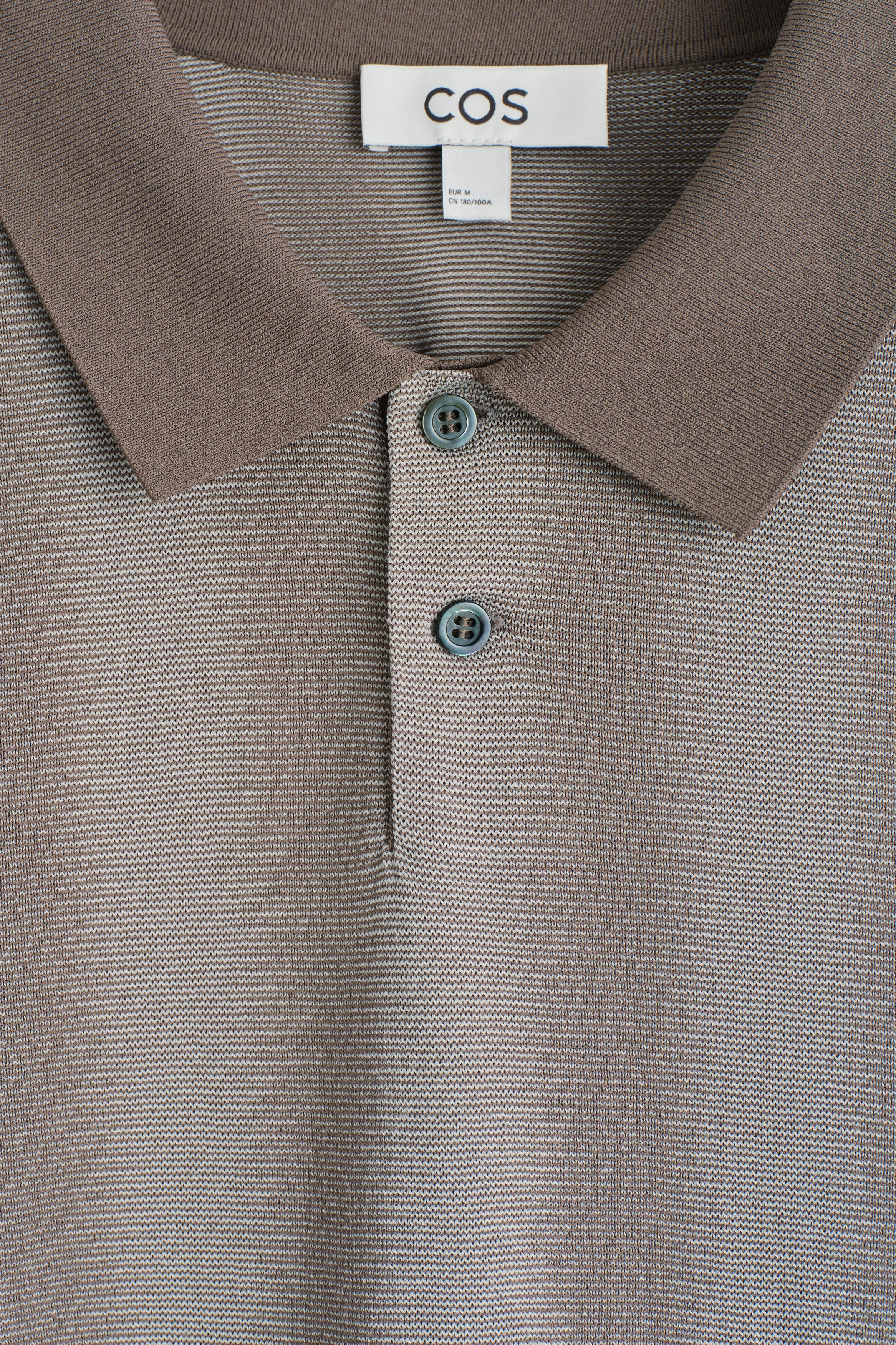 DIFFUSED-STRIPE KNIT POLO SHIRT - thumbnail 2