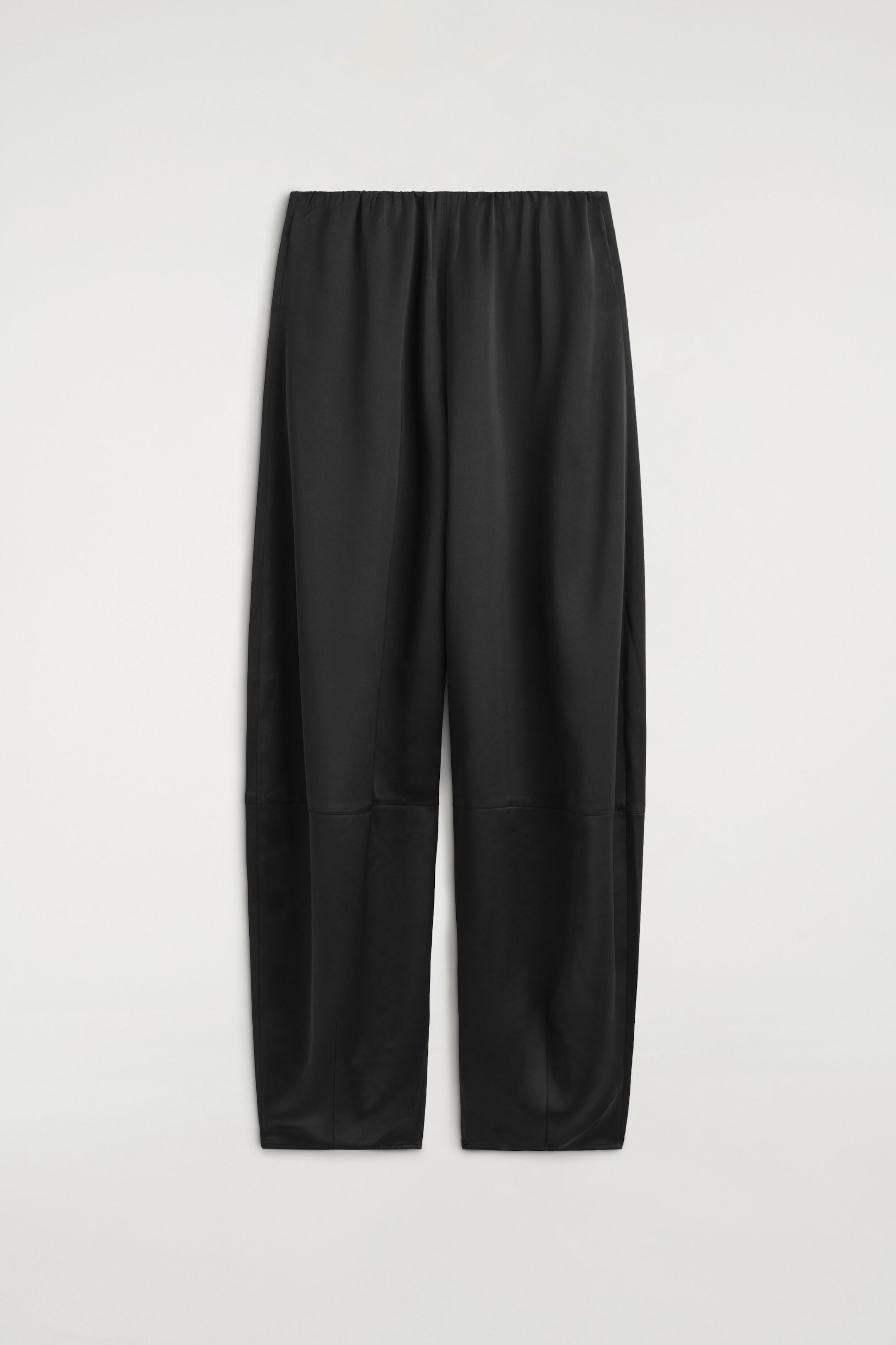 SATIN BARREL-LEG PANTS