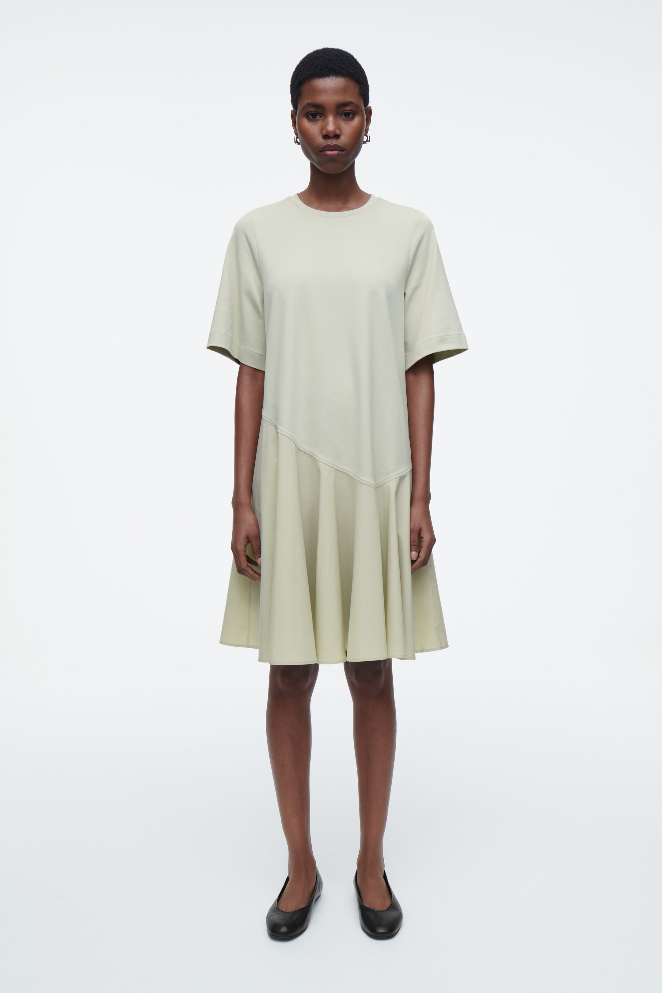 ASYMMETRIC MINI T-SHIRT DRESS