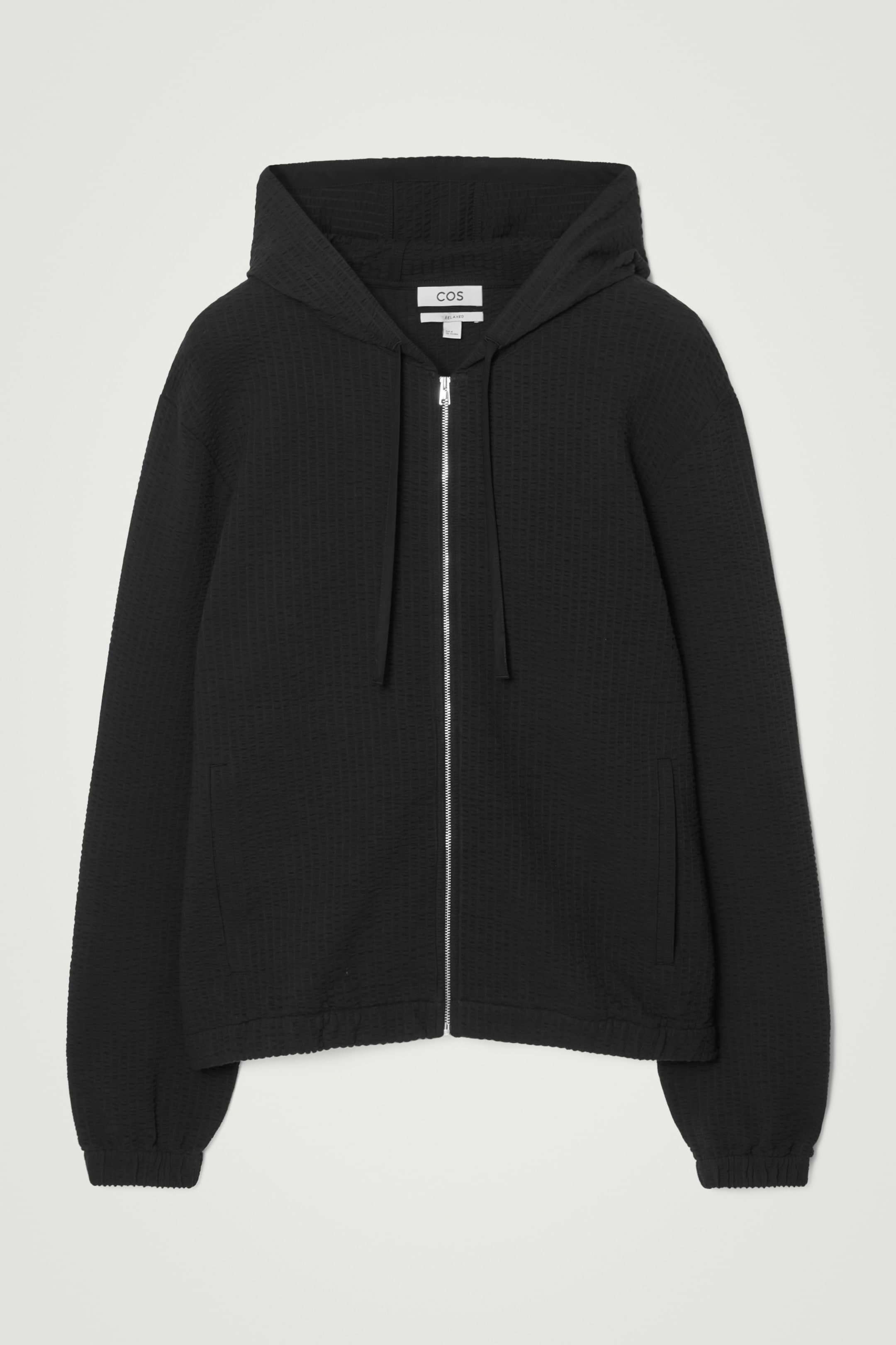 Zobacz większy obraz: BLUZA Z KAPTUREM Z PRĄŻKOWANEGO DŻERSEJU - CZARNY - ON | H&M PL 1