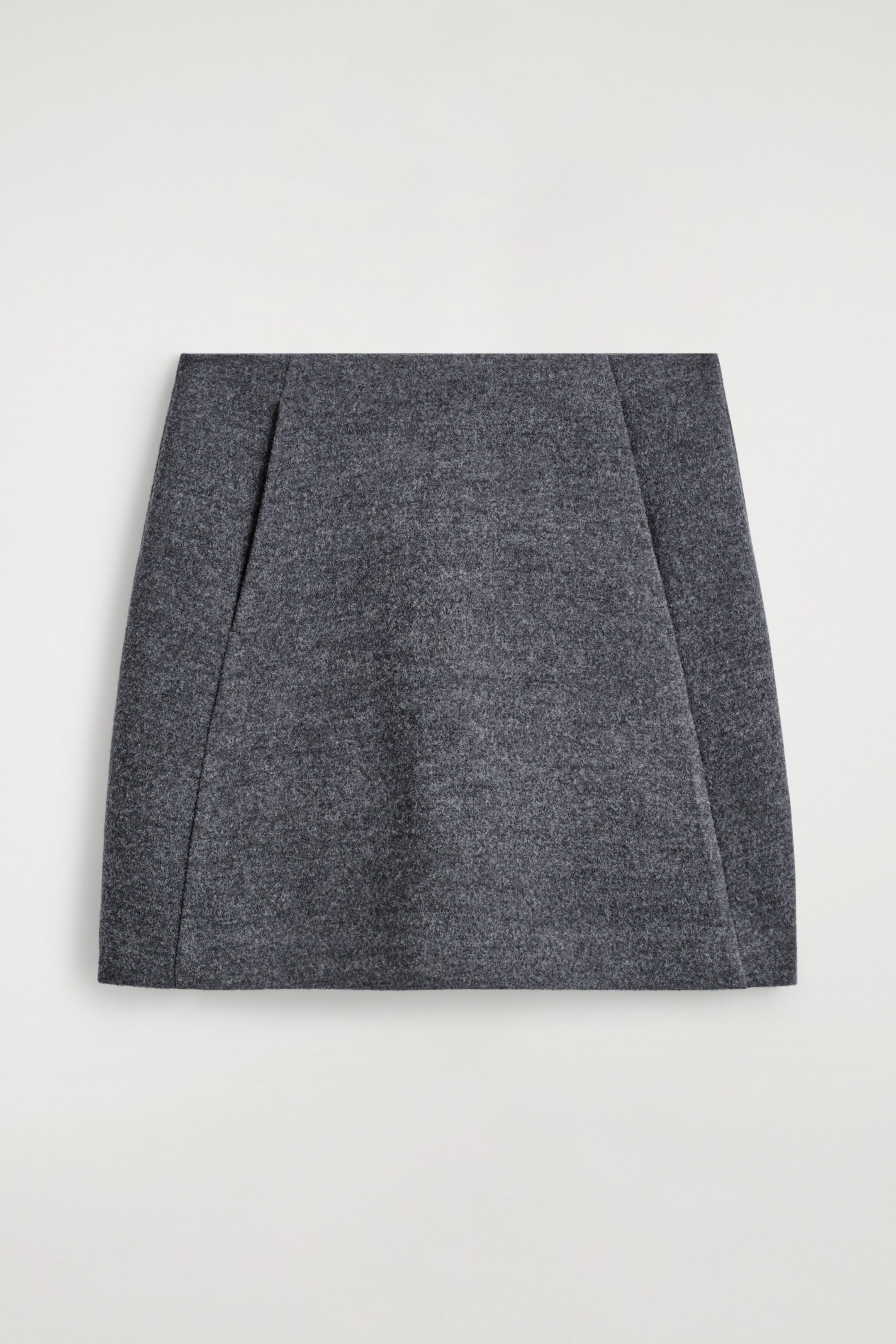 BOILED MERINO WOOL MINI SKIRT