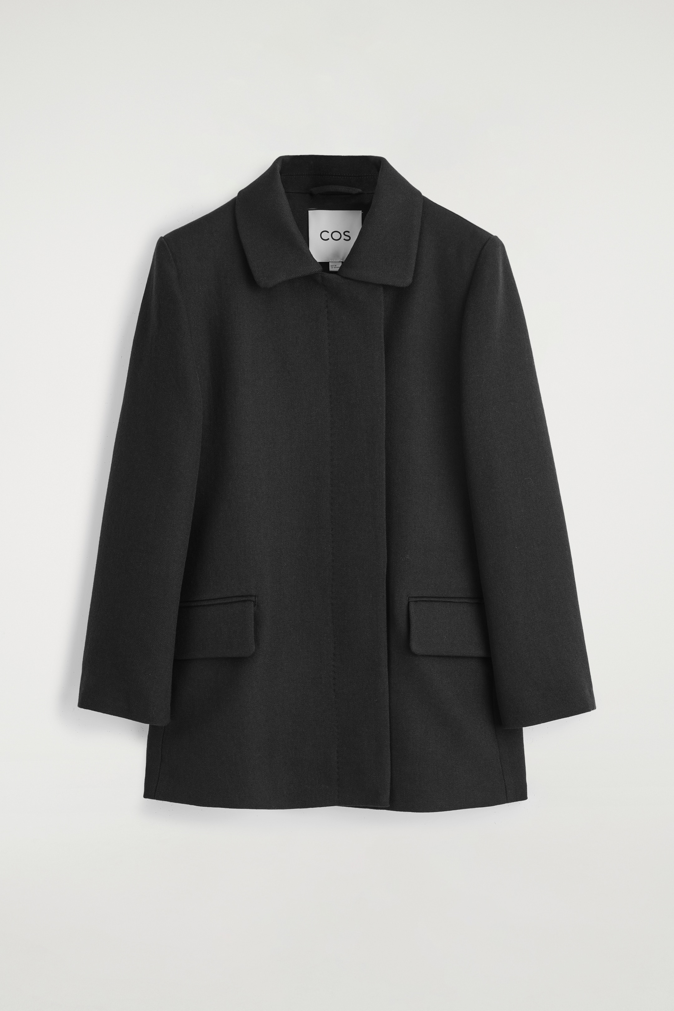 Grotere afbeelding bekijken: Op maat gemaakte jas van wolmix - ZWART - DAMES | H&M BE 6