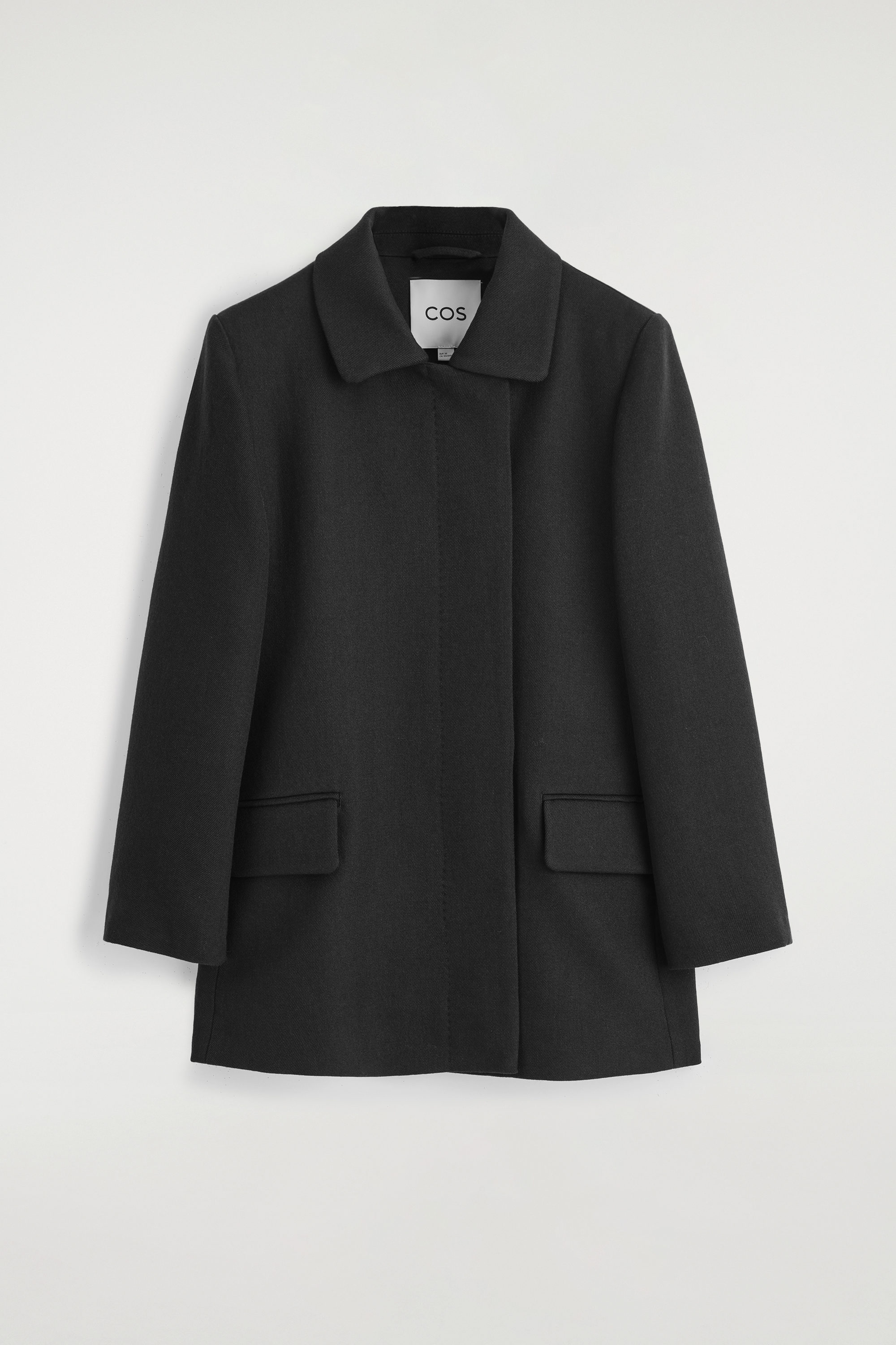 WOOL-BLEND CAPE - BLACK | COS