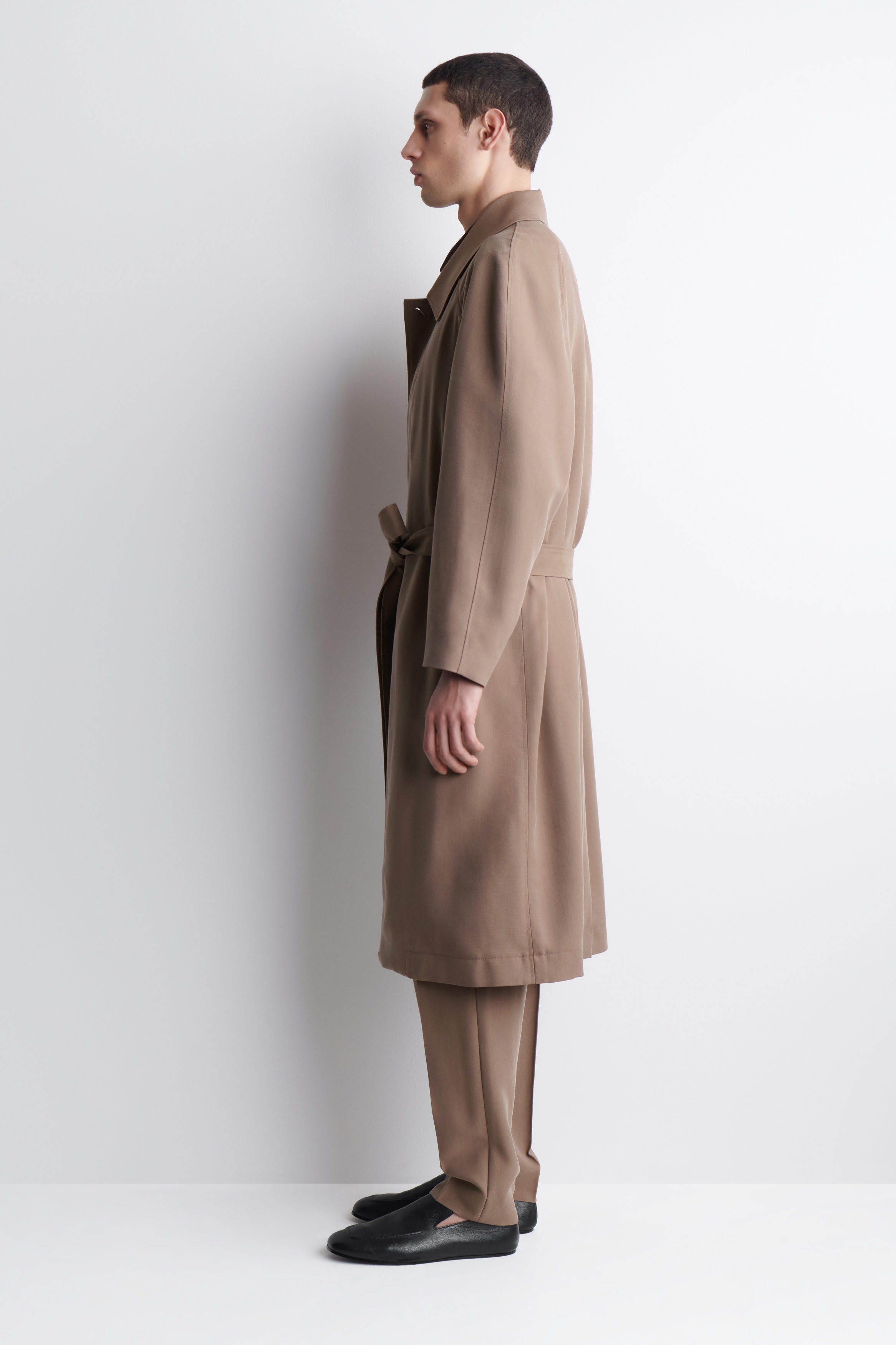 FLUID TWILL CAR COAT - BISCUIT | COS CA