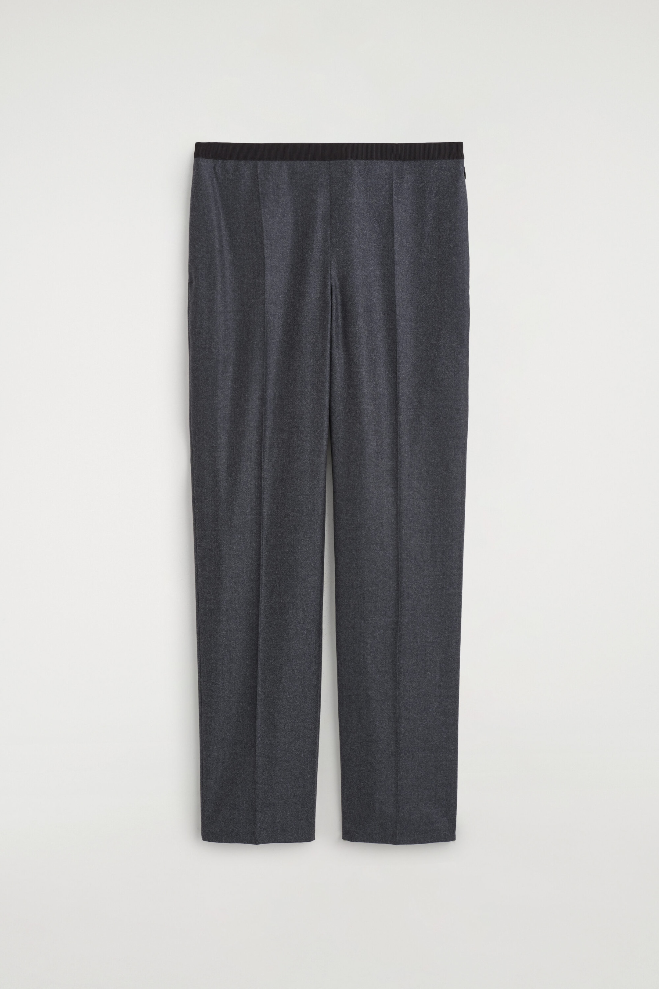 WOOL-FLANNEL STRAIGHT-LEG TROUSERS