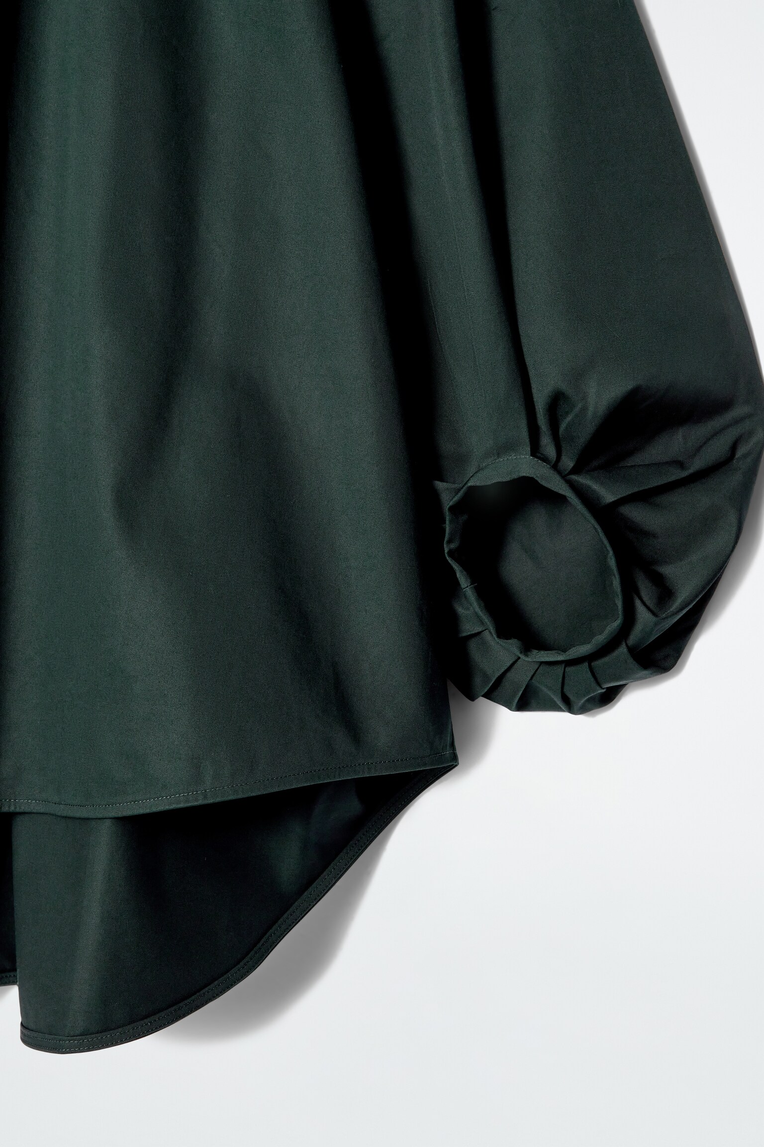 BLOUSE MANCHES BALLON - VERT FONCÉ/BLANC - 6
