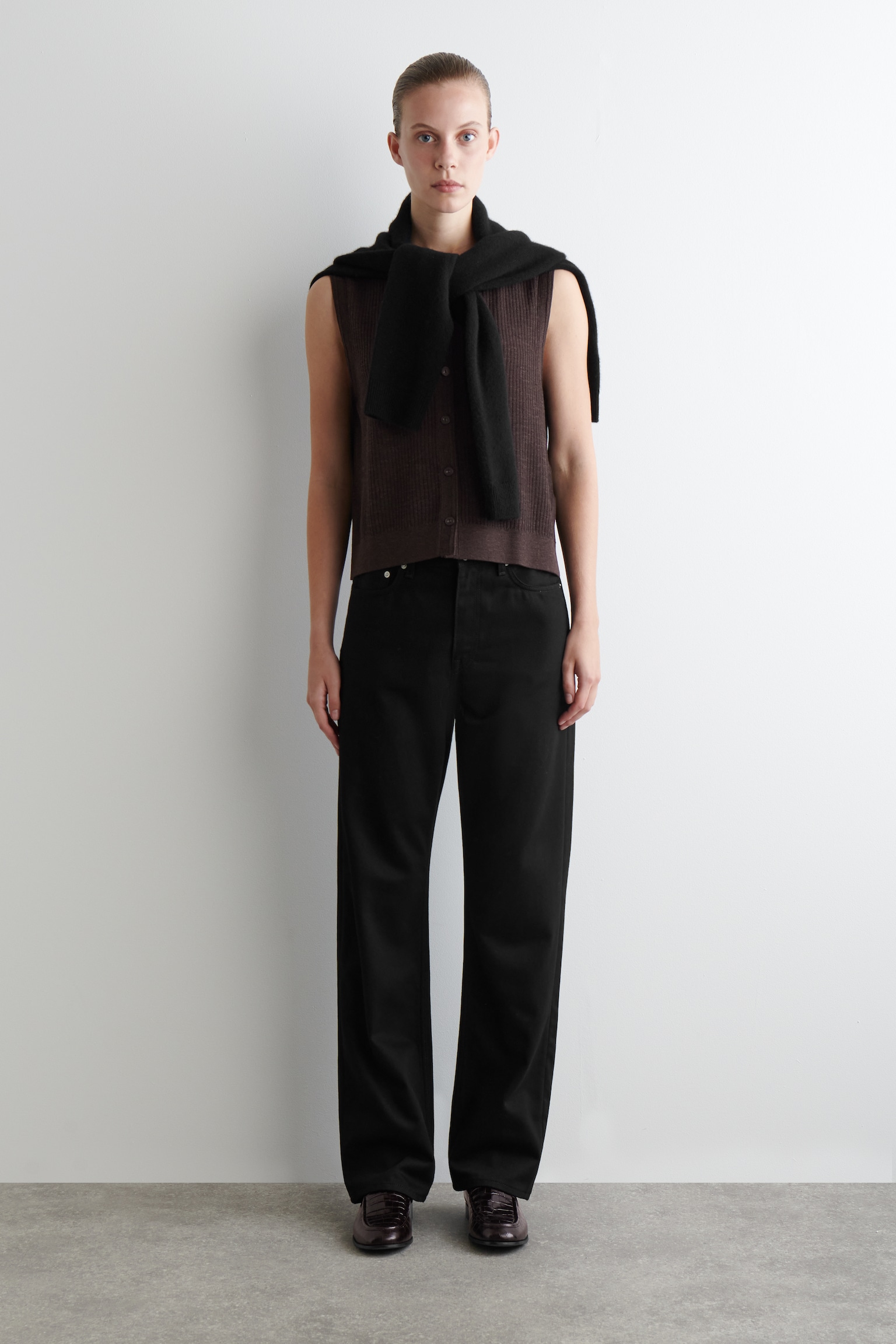 REPRISE STRAIGHT-LEG JEANS - BLACK/DARK INDIGO/FADED BLUE/DARK BROWN
