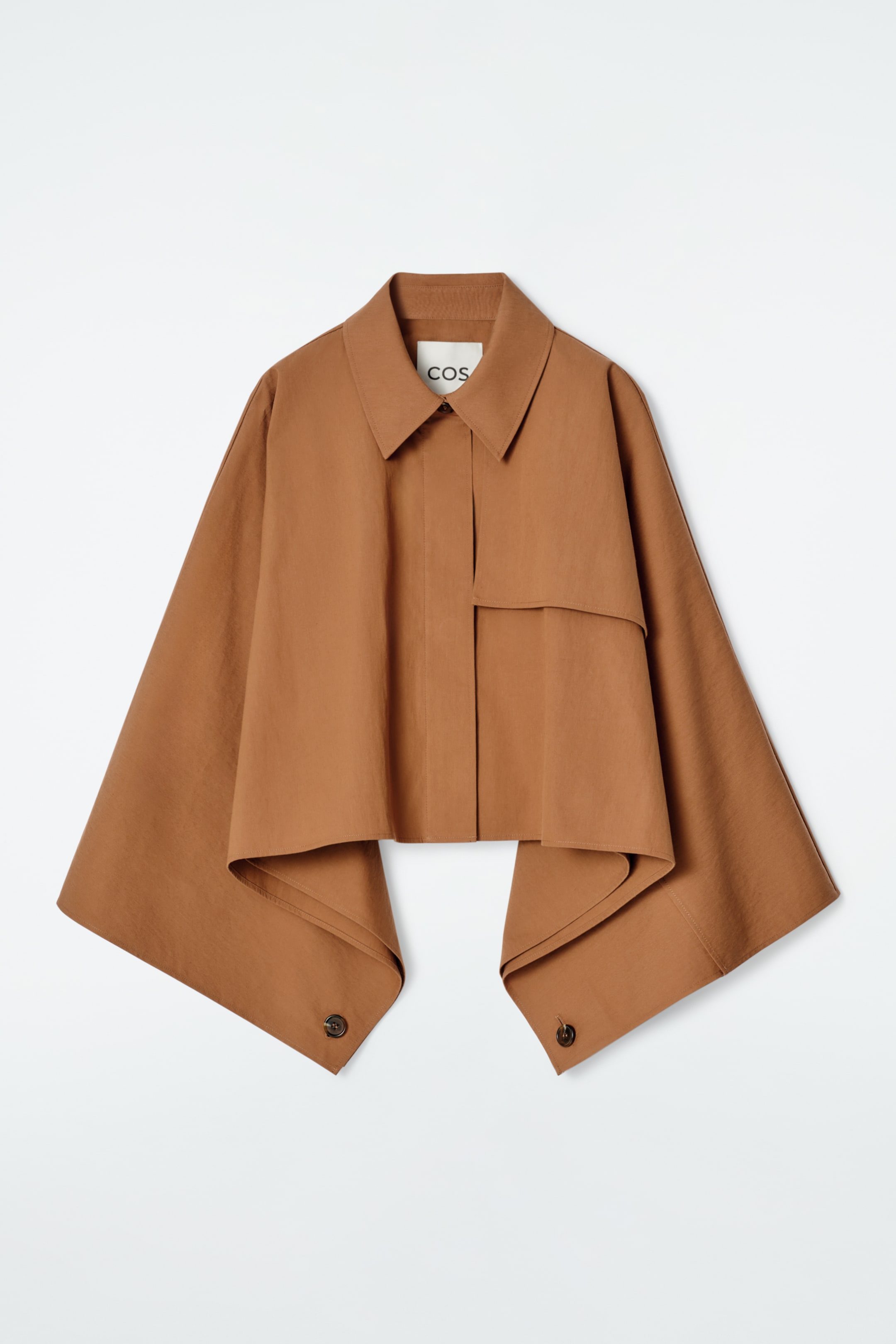 Agrandir l'image: CAPE FAÇON TRENCH-COAT COURTE - ROUILLE - FEMME | H&M BE 6