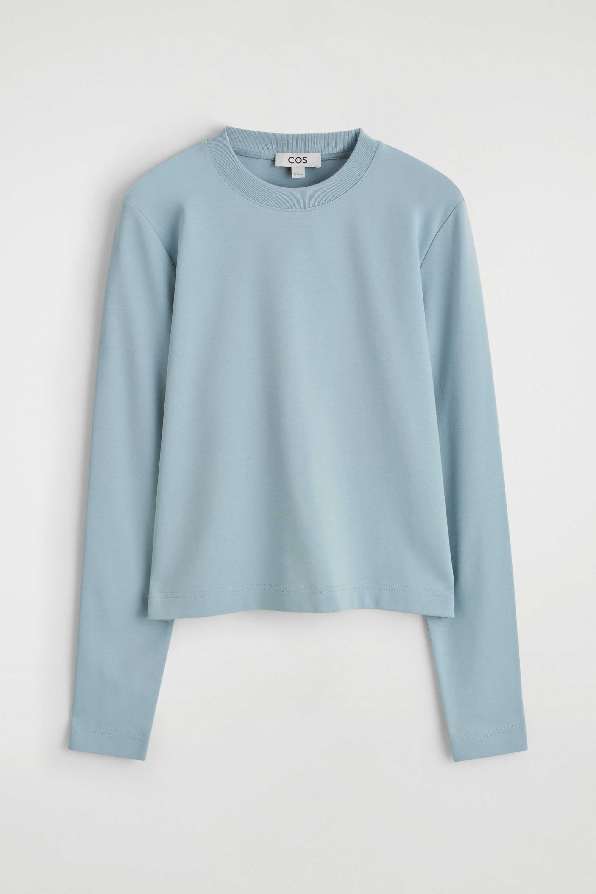 CLEAN CUT REGULAR LONG-SLEEVED T-SHIRT - LIGHT BLUE | COS