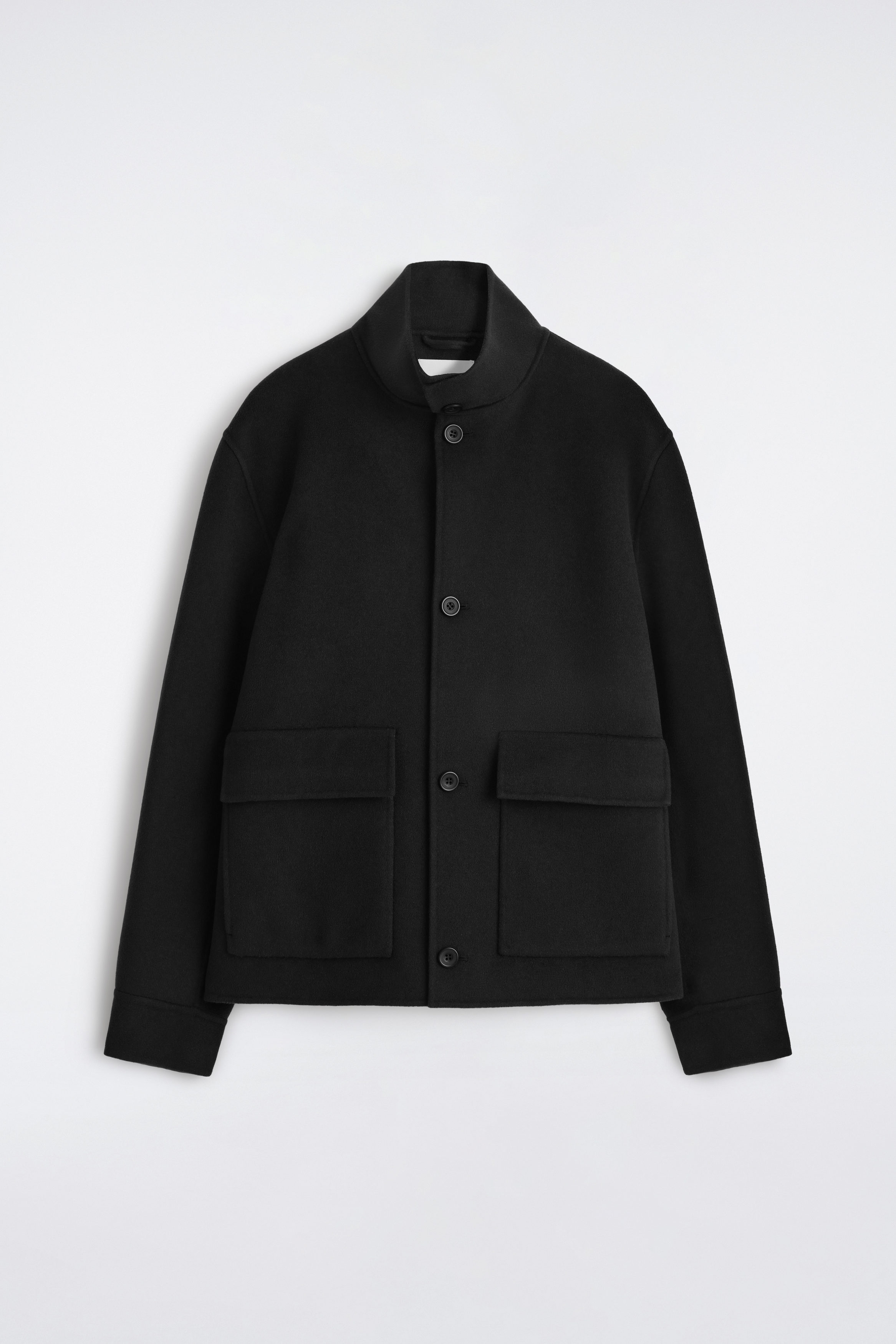 WOOL-BLEND DOUBLE-BREASTED JACKET - NAVY | COS