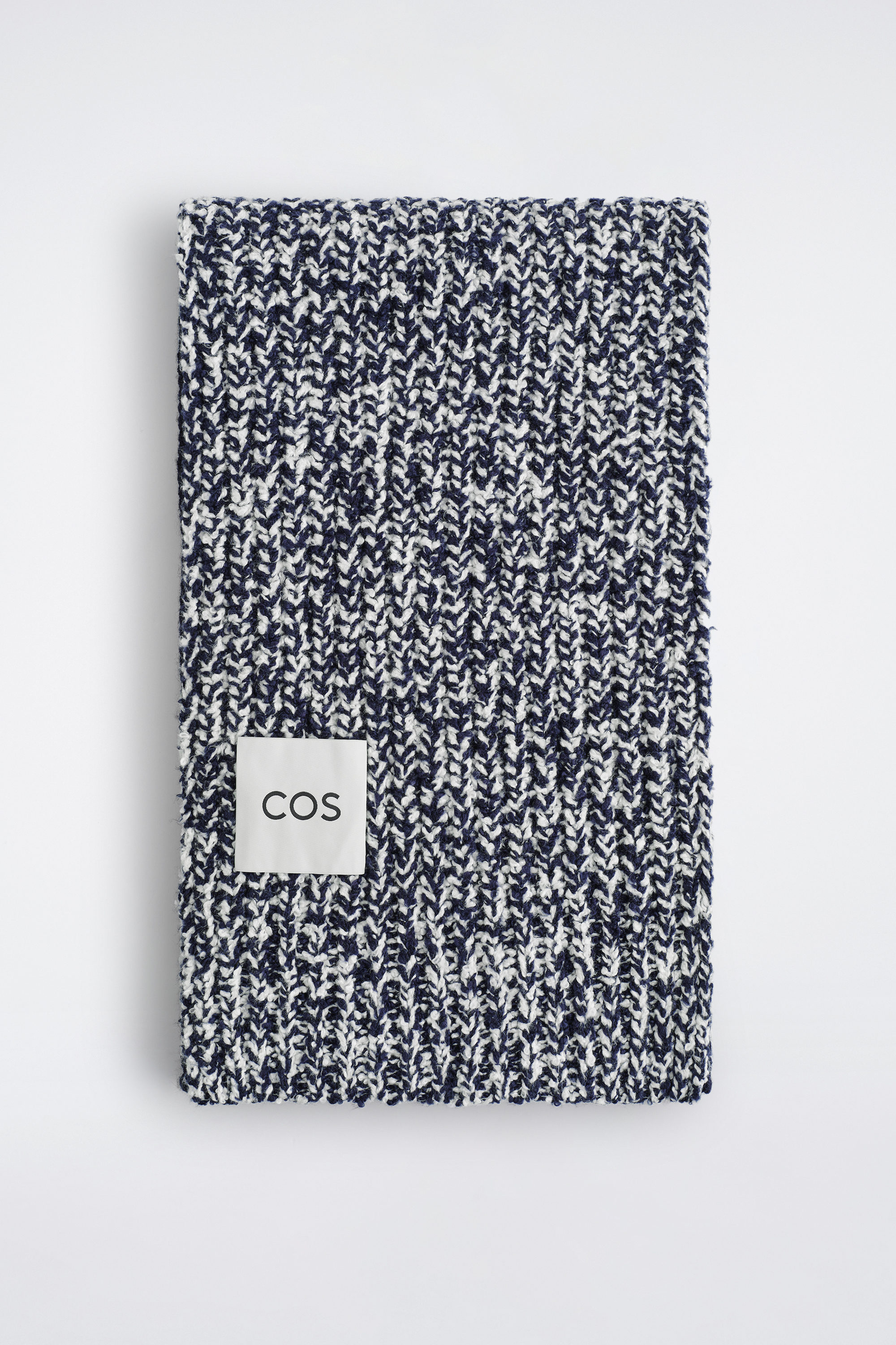REVERSIBLE FLECKED WOOL-BLEND SCARF - thumbnail 4