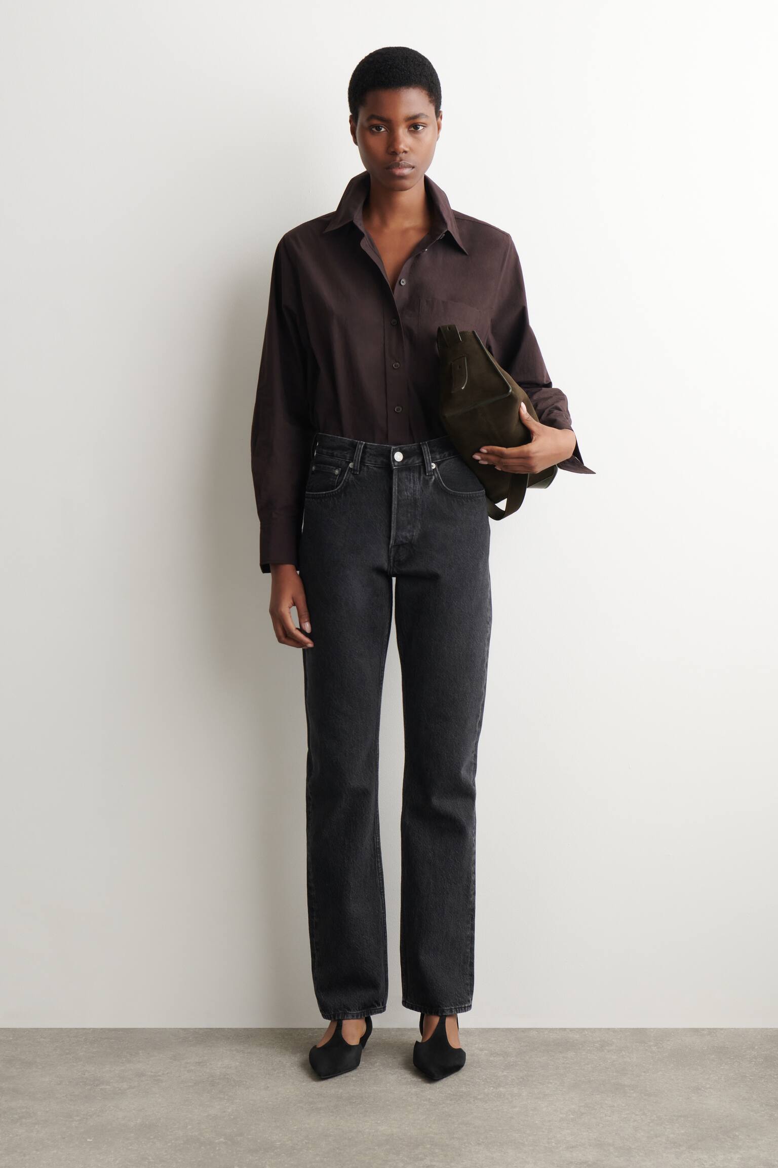 PIPELINE JEANS MIT SCHMALEM BEIN - SCHWARZ/HELLBLAU - 1