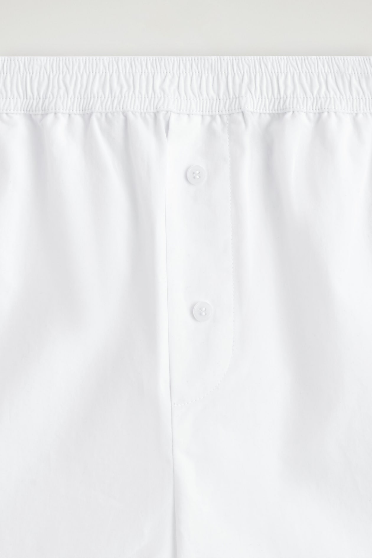 LACE-TRIMMED COTTON SHORTS — WHITE