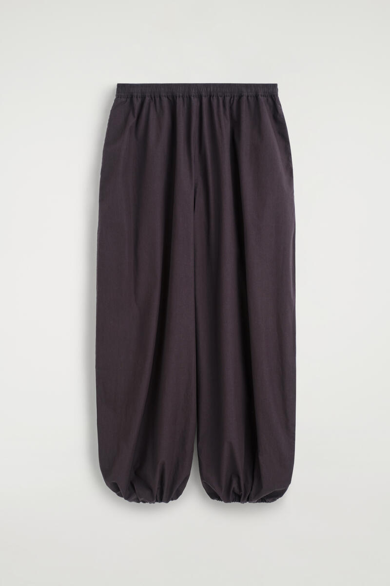 Fluid Cotton Balloon Pants