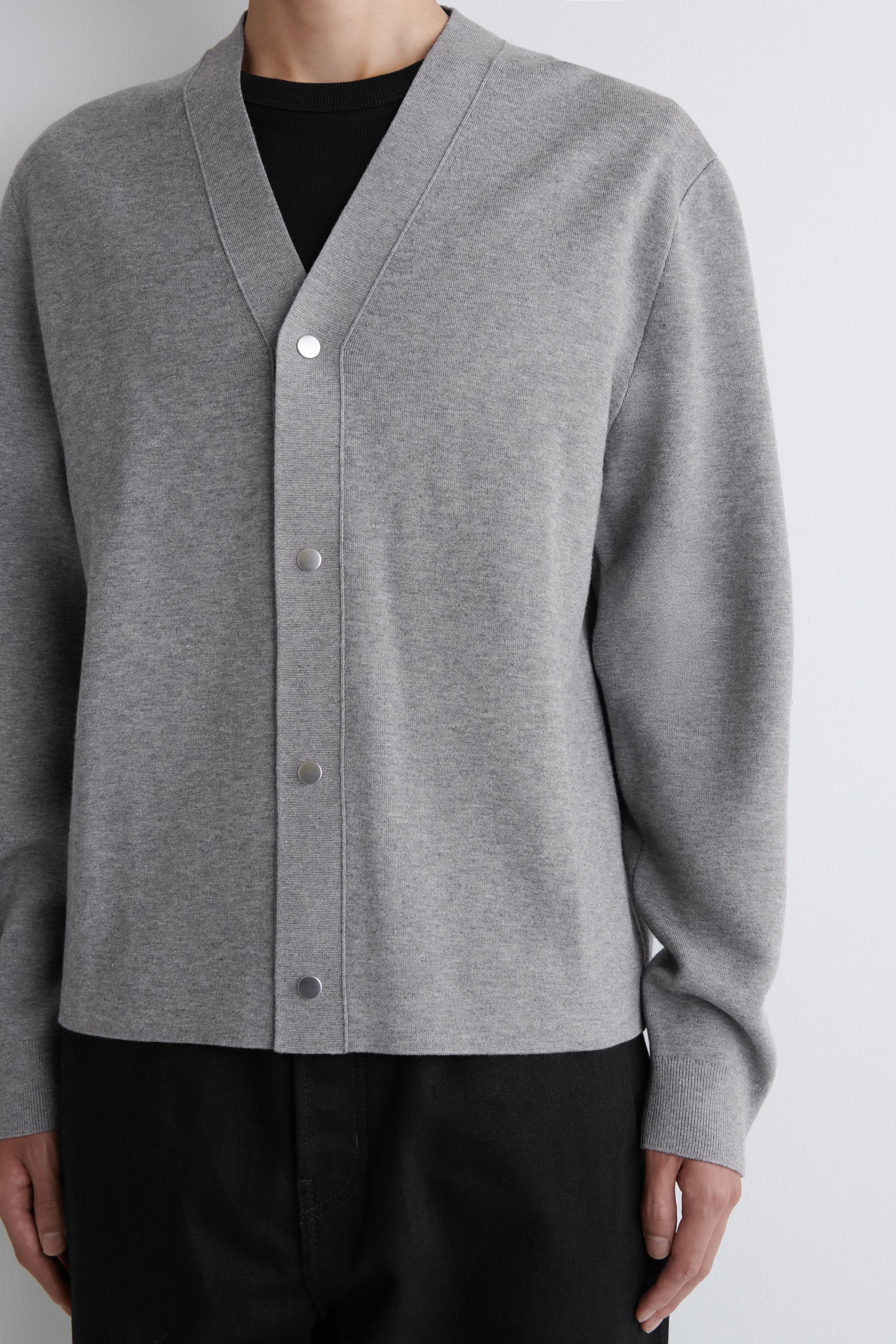 Agrandir l'image: CARDIGAN EN MAILLE DOUBLE FACE - GRIS CHINÉ - HOMME | H&M BE 5