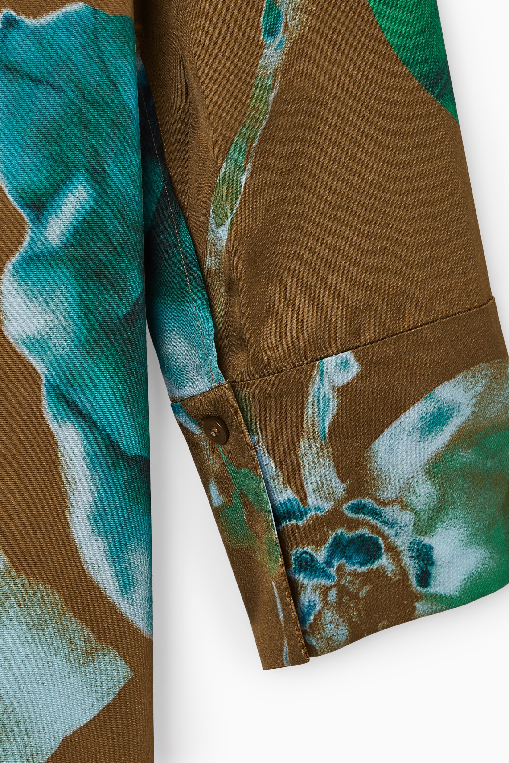 Ingrandisci l'immagine: ASYMMETRIC PRINTED MIDI DRESS - BROWN / FLORAL - DONNA | H&M CH 2