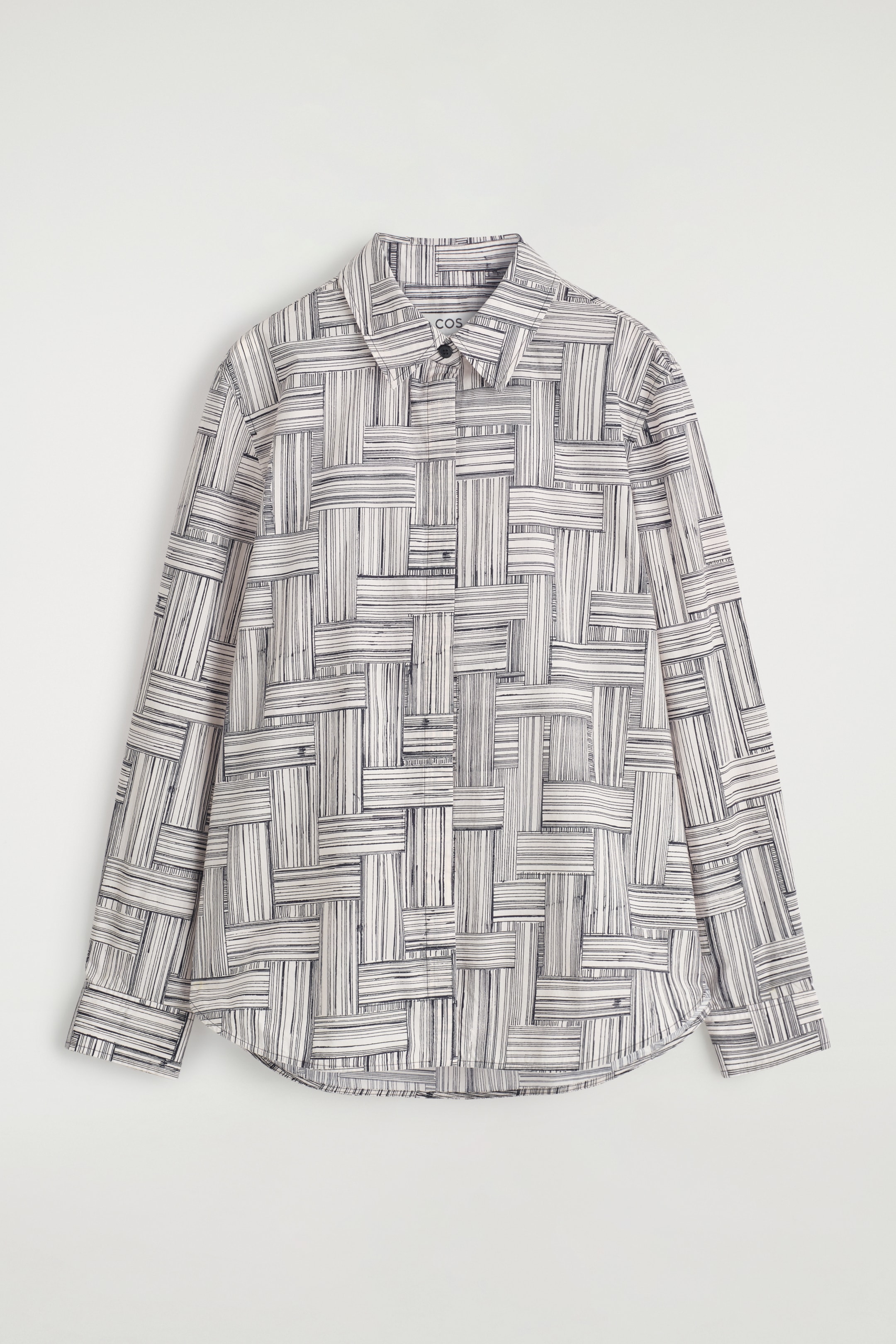 Se større billede: PRINTET BOMULDSKJORTE - ECRU / MARINEBLÅ / PRINT - DAME | H&M DK 7