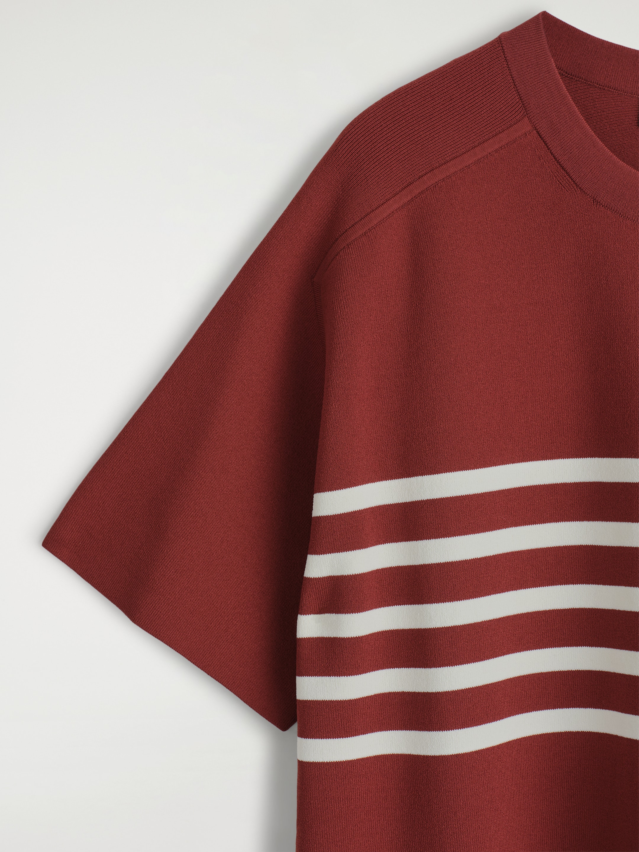 Visualizza immagine più grande: ABITO T-SHIRT IN MAGLIA - ROSSO / RIGHE - DONNA | H&M IT 6