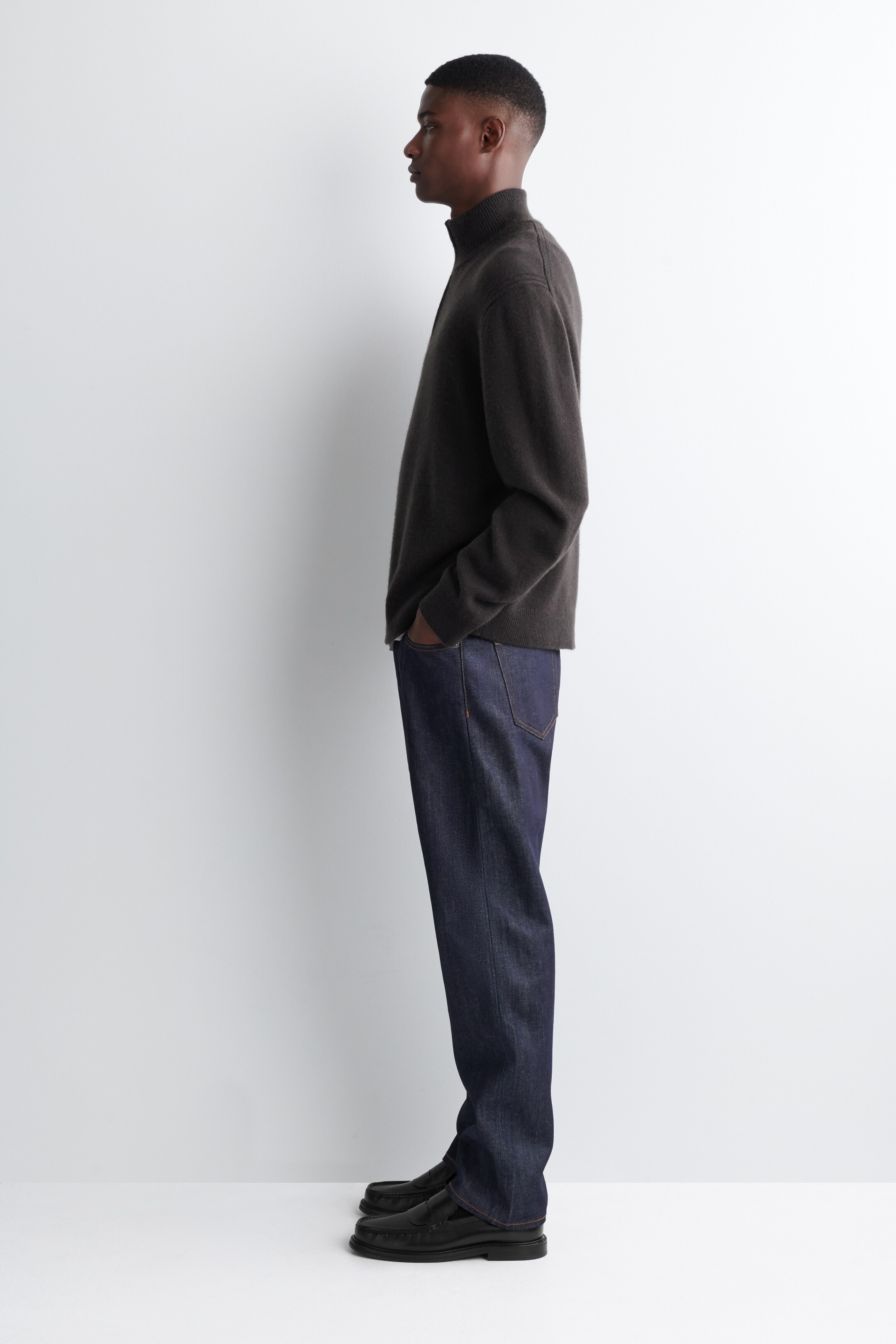 Agrandir l'image: PULL ZIPPÉ EN CACHEMIRE - BRUN FONCÉ - HOMME | H&M BE 4