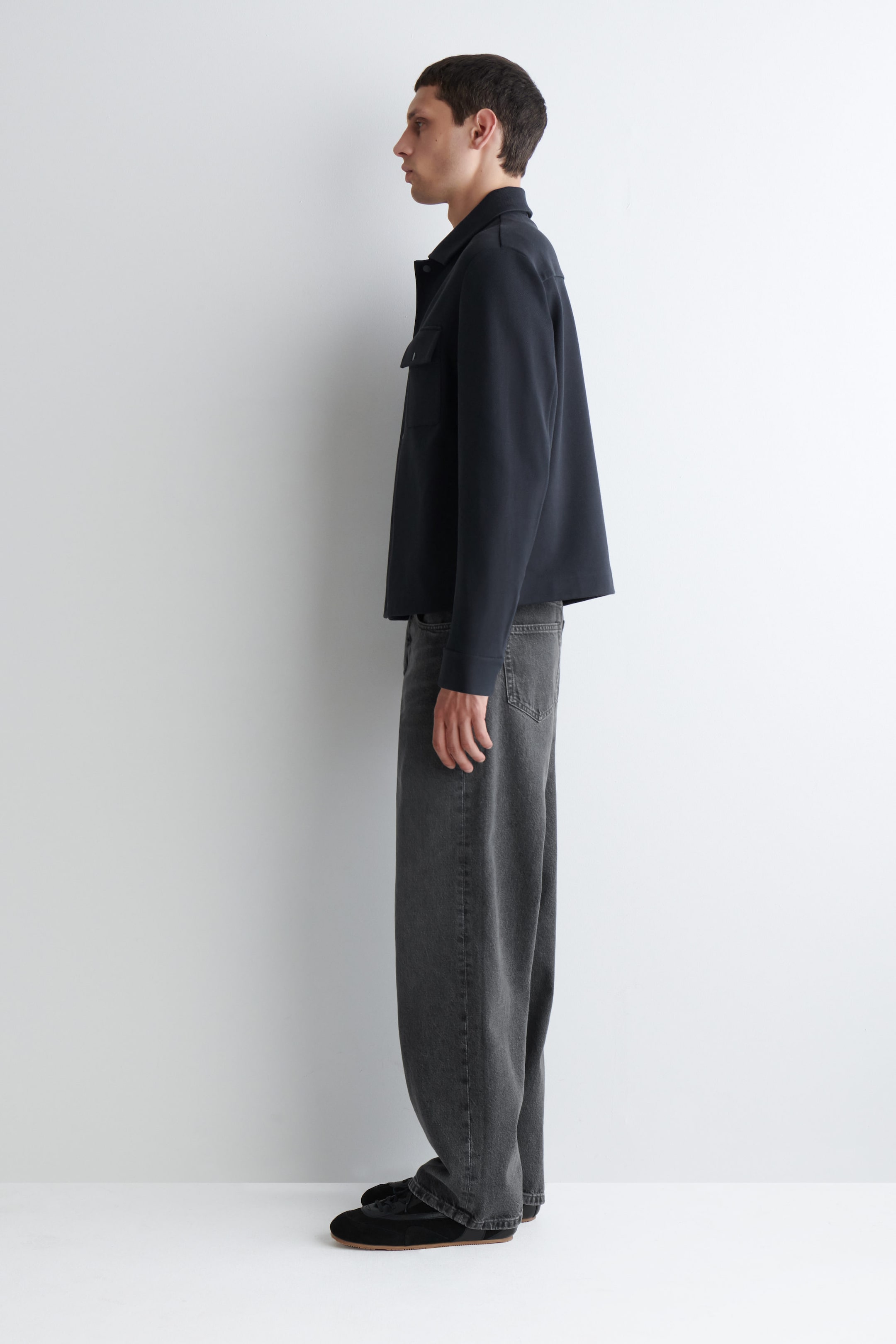 JERSEY-TWILL SHIRT JACKET