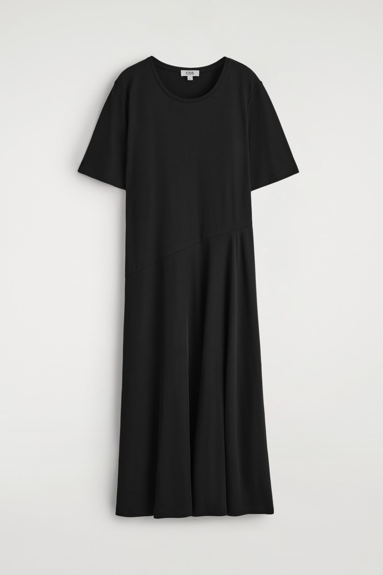 cos draped cotton shirt dress COS Cotton Shirt Dress With Draped Layers